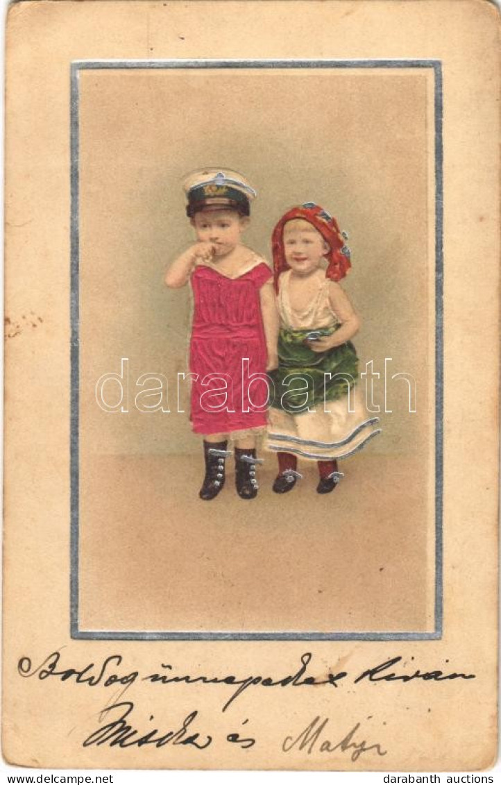 T2/T3 1901 Children Art Postcard. Emb. Litho (EK) - Unclassified