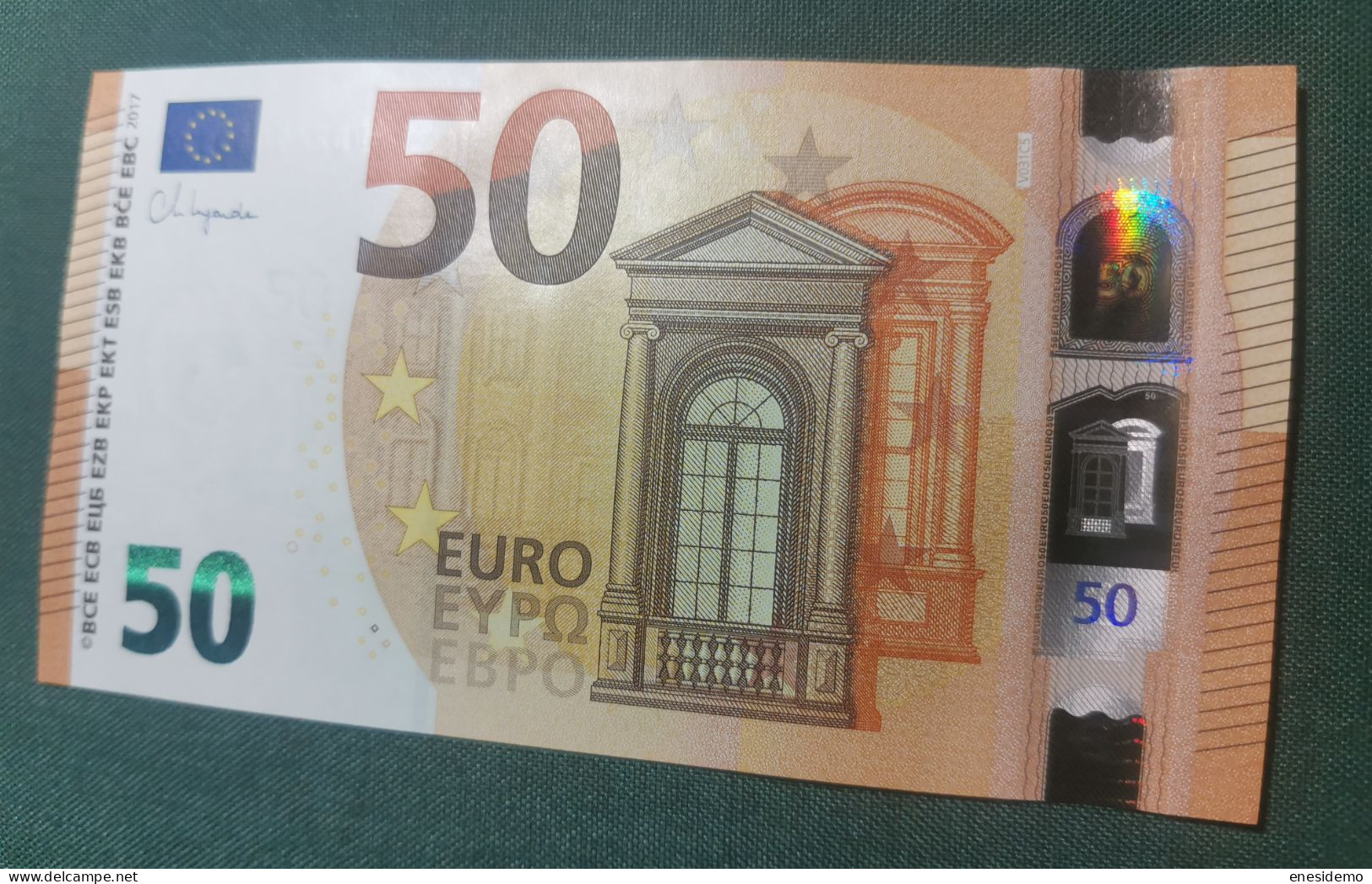 50 EURO SPAIN 2017 LAGARDE V031C5 VD SC FDS UNC. PERFECT - 50 Euro