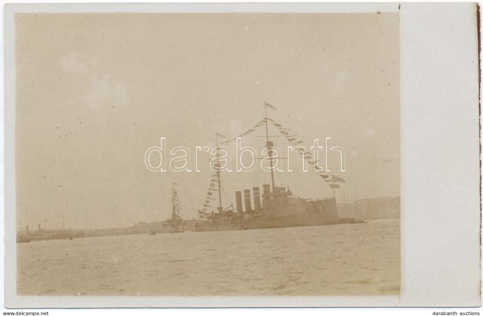 * T1/T2 1914 Malta, HMS Warrior A Brit Királyi Haditengerészet Páncélos Cirkálója / HMS Warrior Warrior-class Armoured C - Ohne Zuordnung