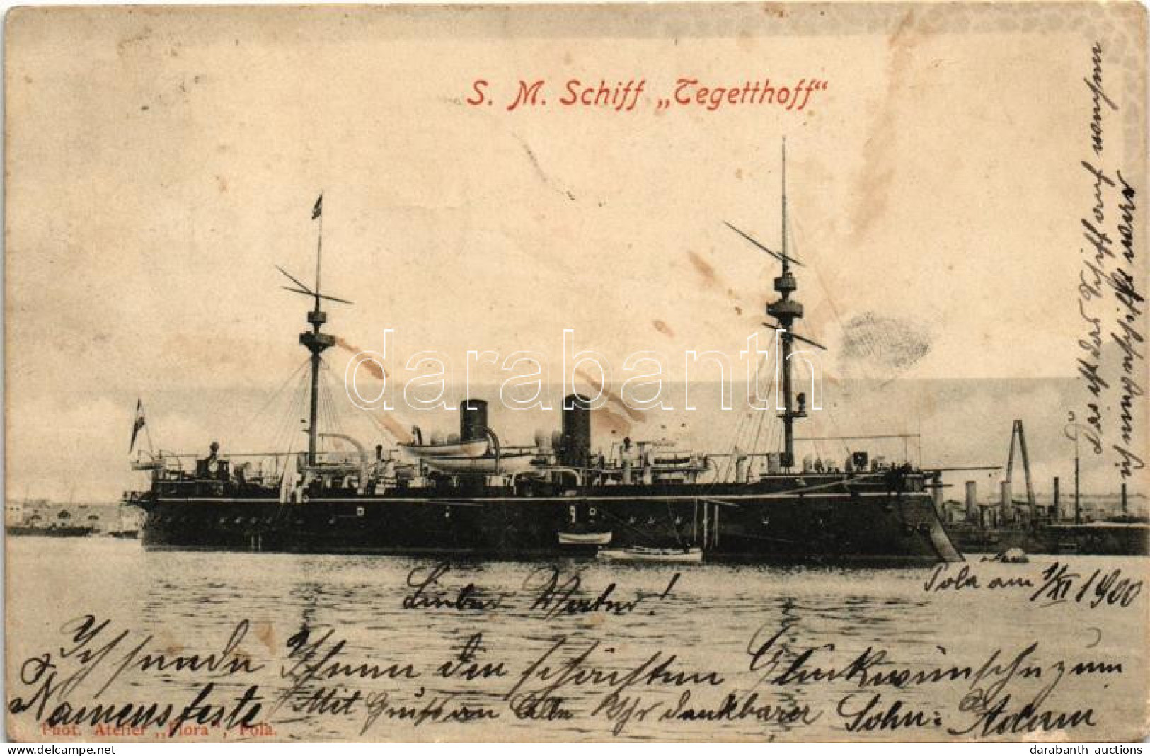 T2/T3 1900 SMS TEGETTHOFF Az Osztrák-Magyar Haditengerészet Tegetthoff-osztályú Csatahajója / K.u.K. Kriegsmarine / SMS  - Unclassified