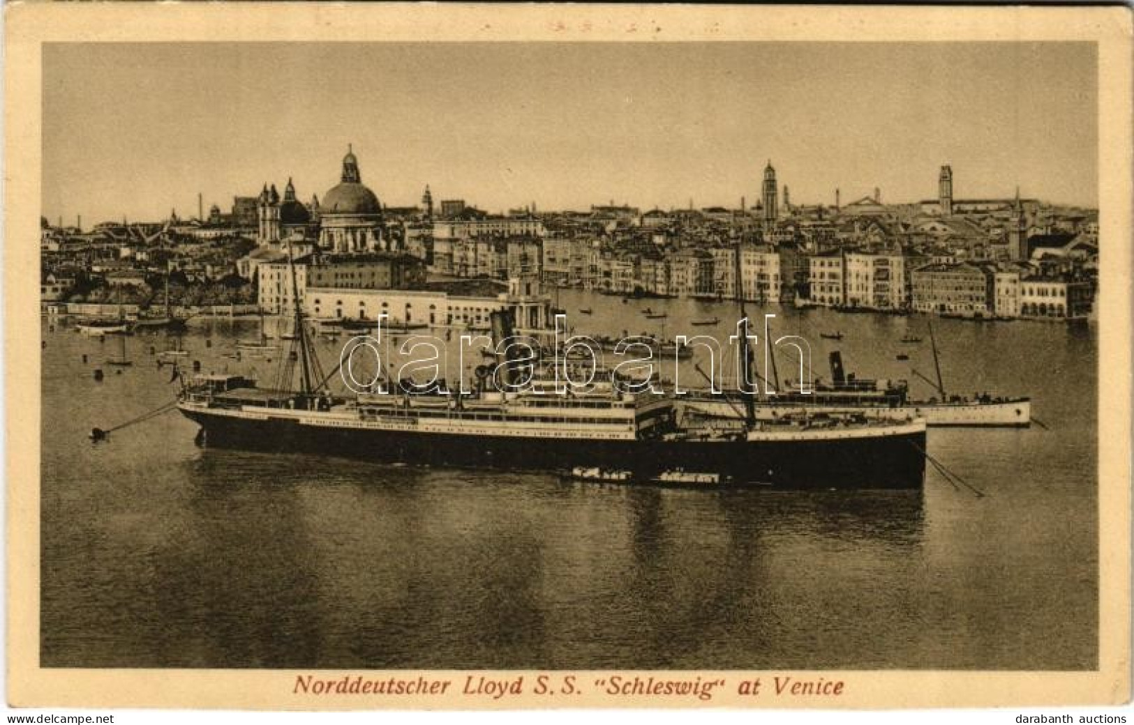 ** T4 Norddeutscher Lloyd SS "Schleswig" At Venice (vágott / Cut) - Unclassified