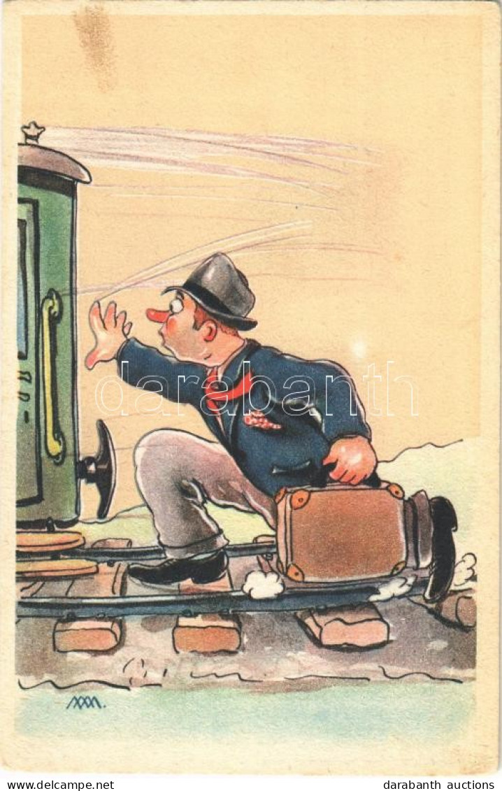 ** T2/T3 At The Railway Station, Humour Art Postcard. Cecami N. 1010. (EK) - Unclassified