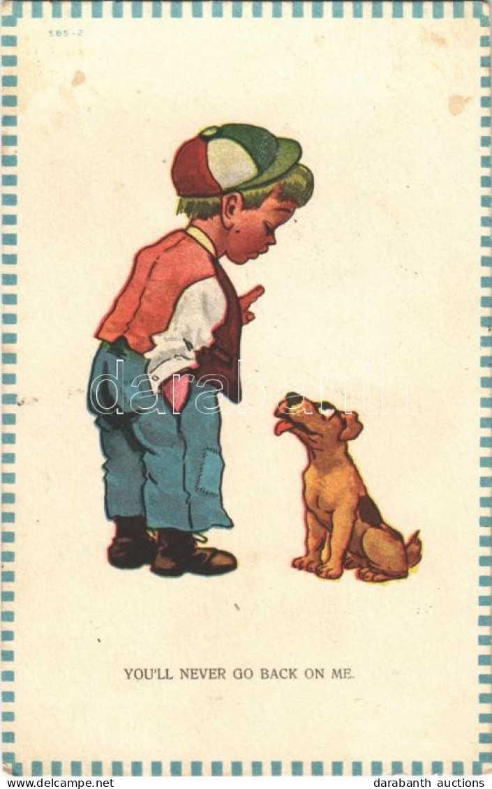 T2/T3 1914 You'll Never Go Back On Me, Boy With Dog (fl) - Ohne Zuordnung