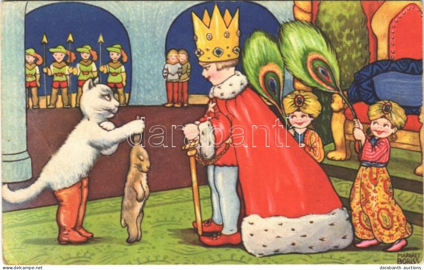 T2/T3 1934 Puss In Boots. Children Fairy Tale Art Postcard With Cat. Amag 0403. S: Margret Boriss (EK) - Ohne Zuordnung
