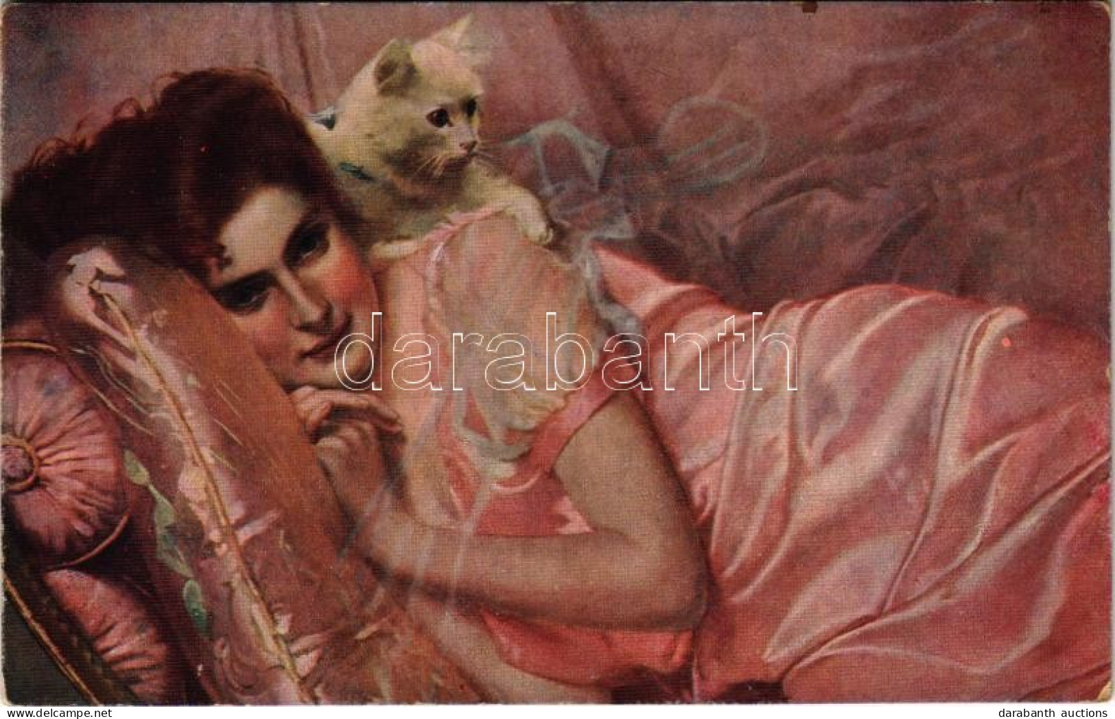 ** T2/T3 Zwei Verräterinnen / Lady Art Postcard With Cat. Salon J. P. P. 2120. S: V. Corcos (EK) - Ohne Zuordnung