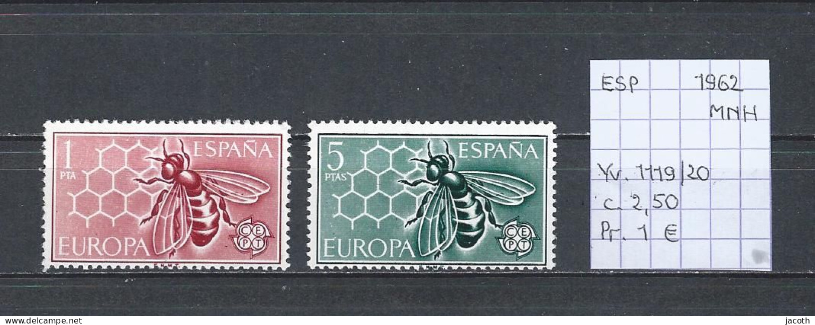 (TJ) Europa CEPT 1962 - Spanje YT 1119/20 (postfris/neuf/MNH) - 1962