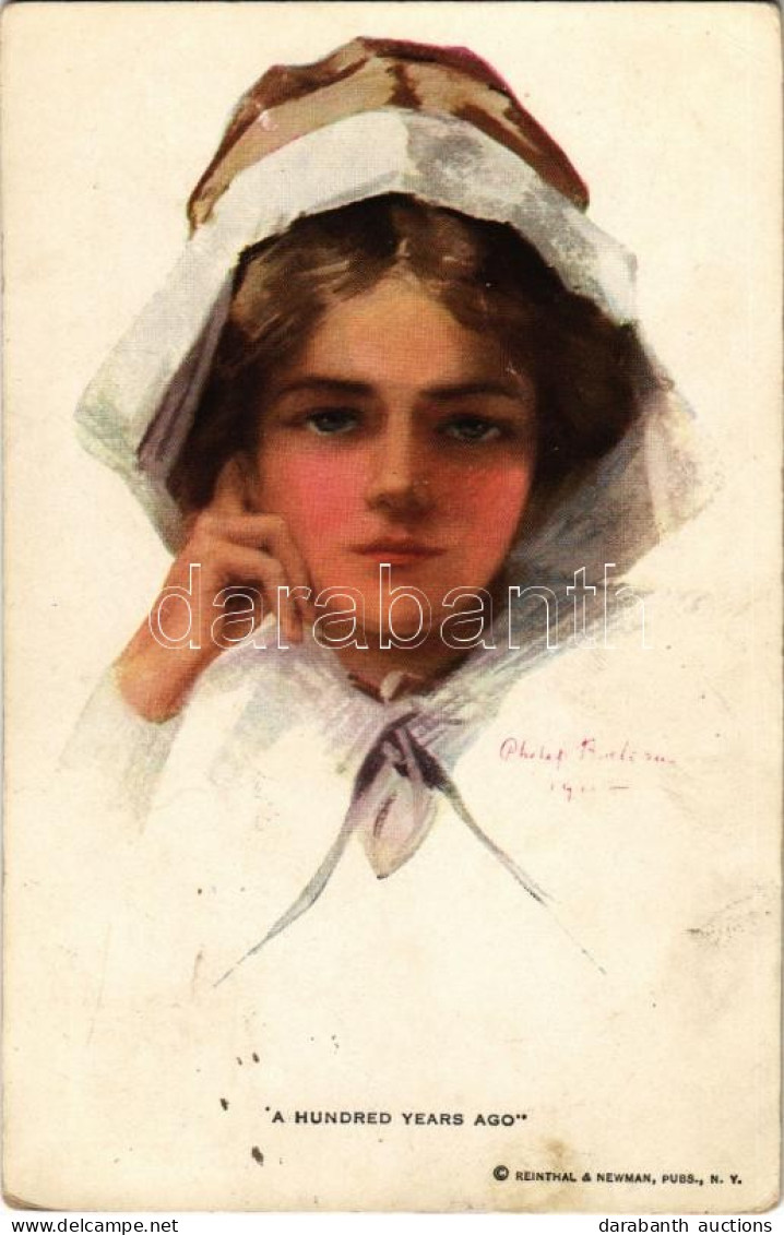 T2/T3 1912 A Hundred Years Ago. Lady Art Postcard. Reinthal & Newman No. 207. S: Philip Boileau (EK) - Non Classés