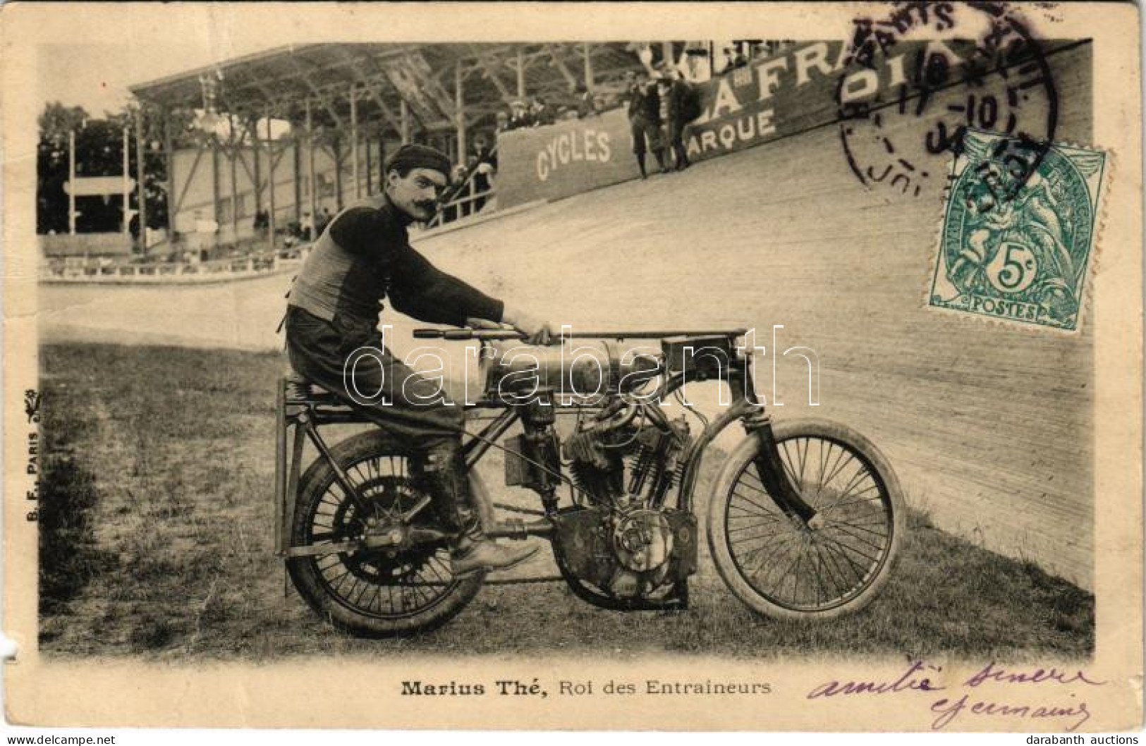 T3/T4 1904 Marius Thé, Roi Des Entraineurs / French Cyclist, Coache. Winner In May 1904 Of The Grand Prix De La Républiq - Sin Clasificación