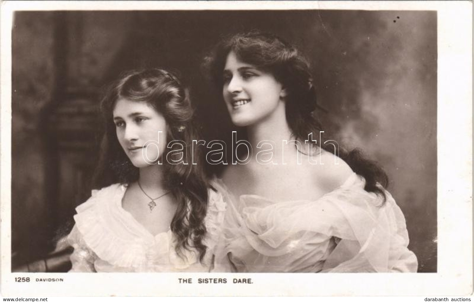 T2/T3 1905 Phyllis And Zena Dare, The Sisters, Davidson Bros "Glossy Photo" Series, No.1258 (fa) - Unclassified