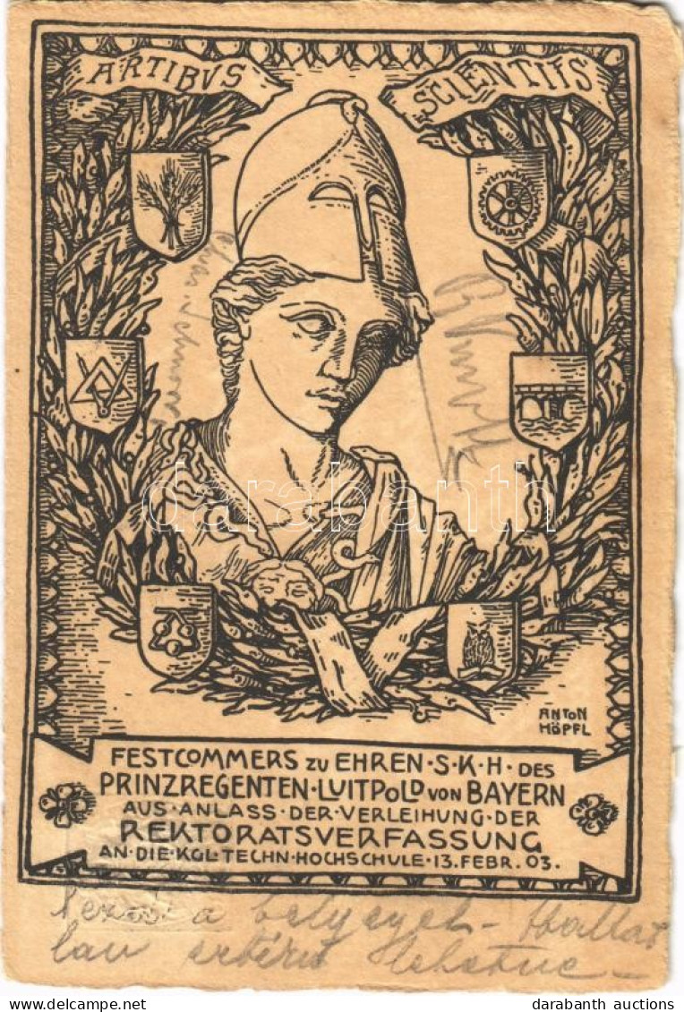 T2/T3 1903 Festcommers Zu Ehren S.K.H. Des Prinzregenten Luitpold Von Bayern Aus Anlass Der Verleihung Der Rektoratsverf - Non Classés