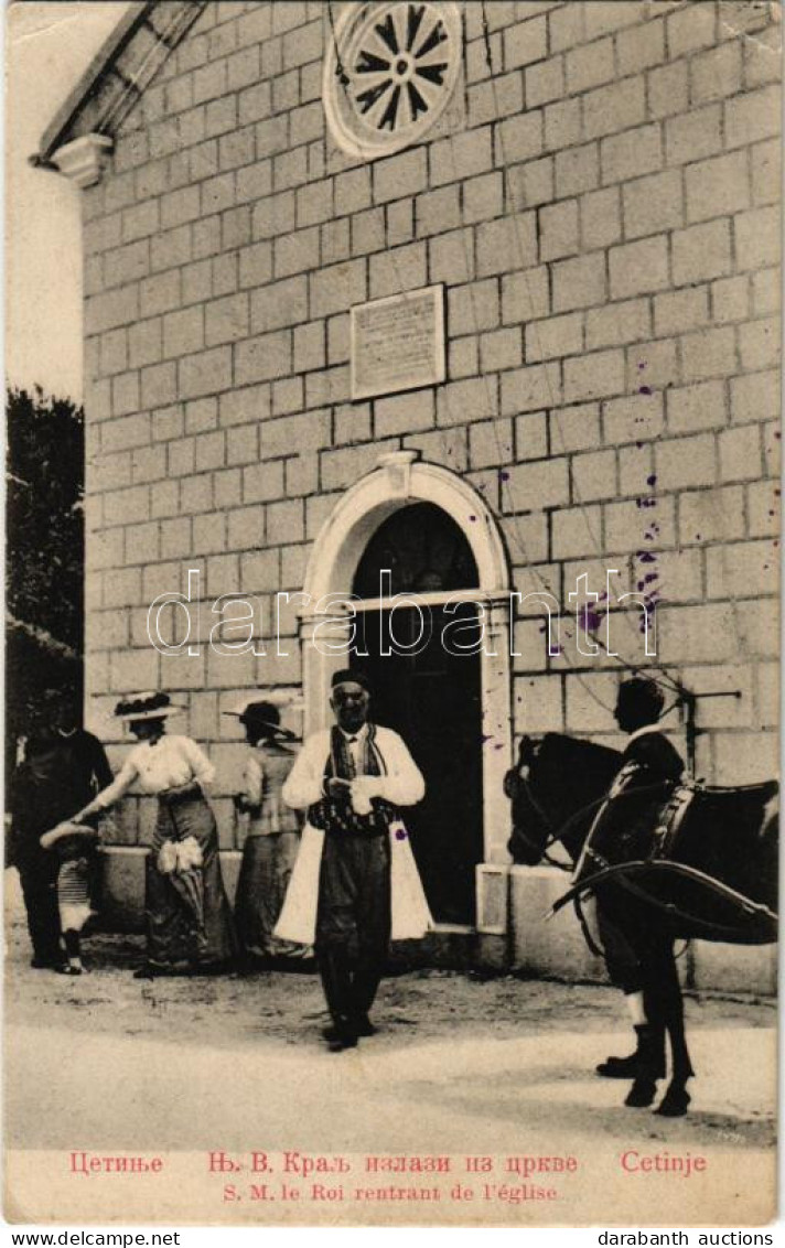 T2/T3 1916 Cetinje, Cettinje, Cettigne; S.M. Le Roi Rentrant De L'église / King Nikola I Petrovic-Njegos Of Montenegro + - Non Classés