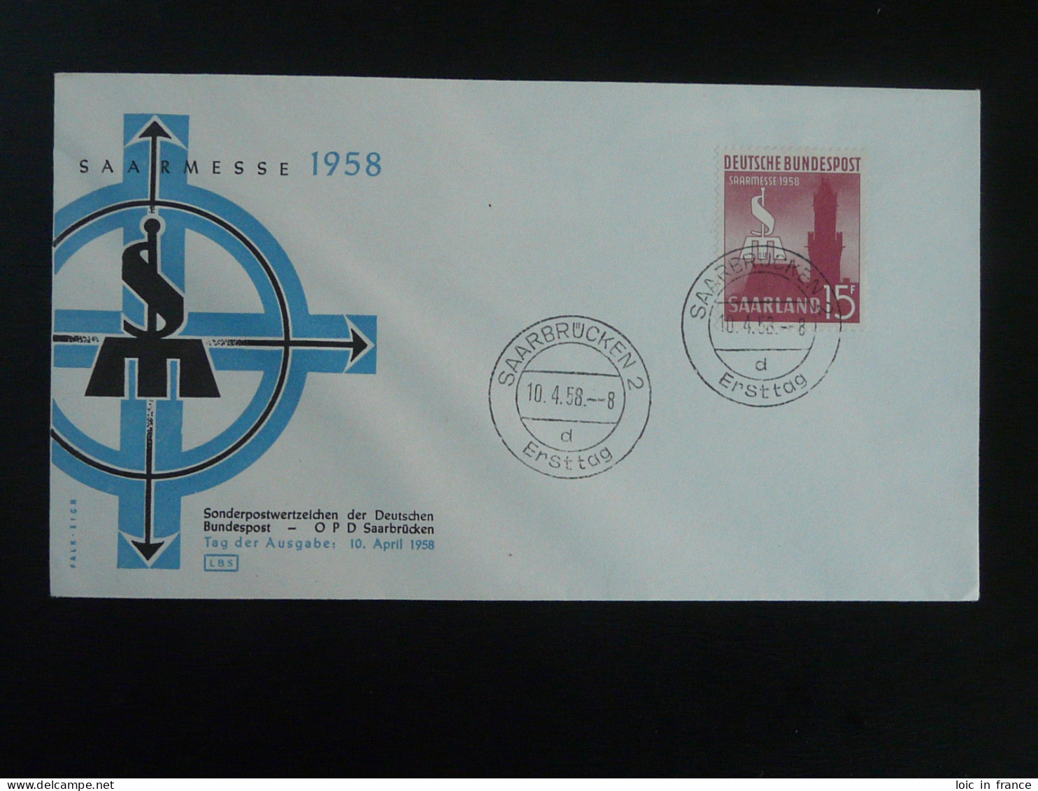 FDC Saarmesse 1958 Sarre Saar - FDC