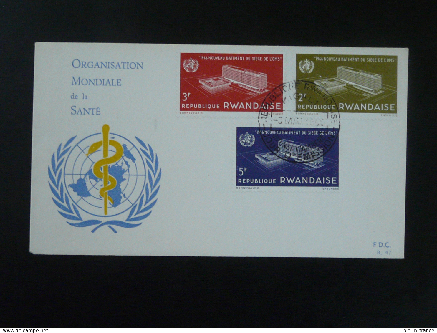 FDC Organisation Mondiale De La Santé PMS WHO Rwanda 1968 - WHO