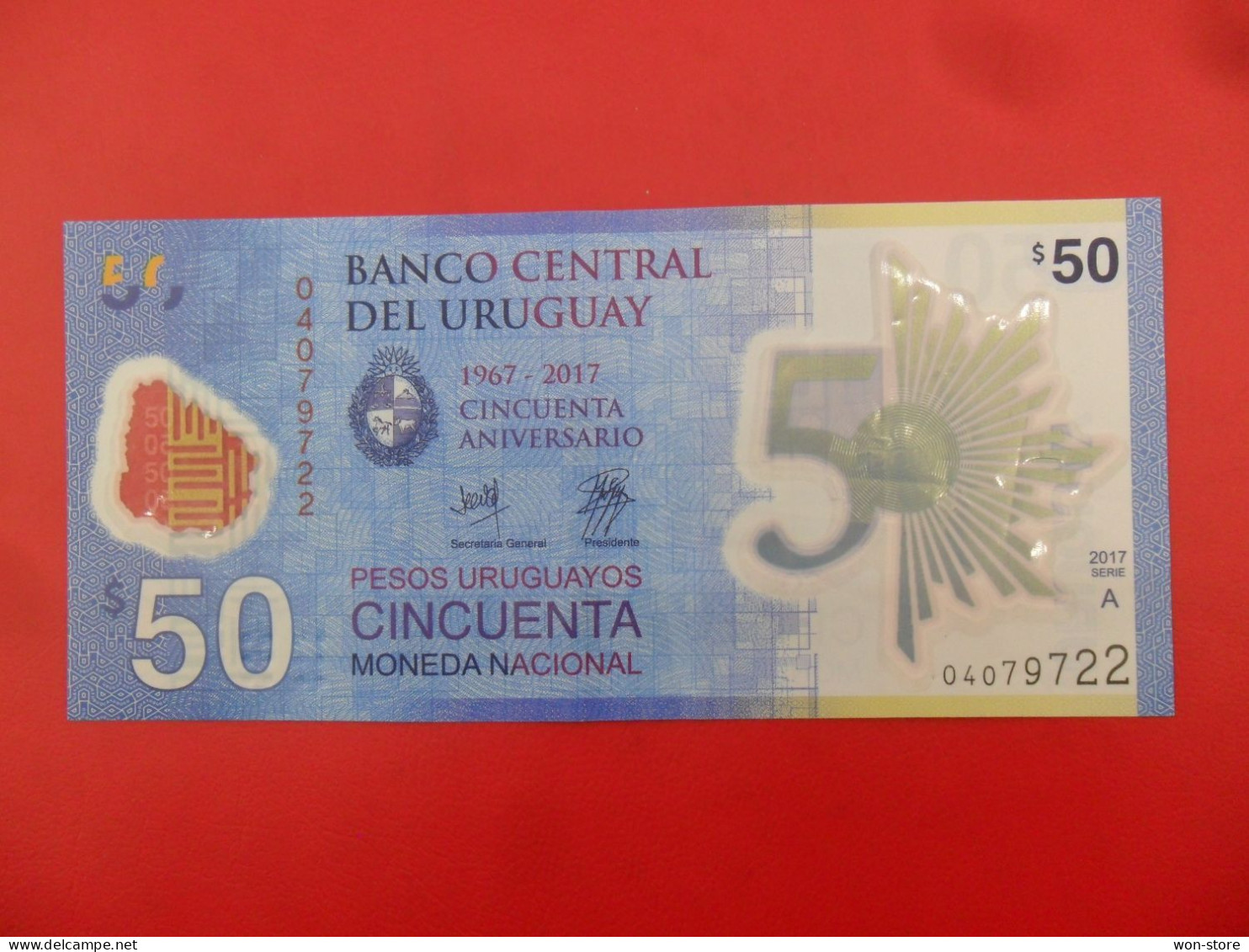 7664 - Uruguay 50 Pesos Uruguayos 2017 Commemorative - P-100a - Uruguay
