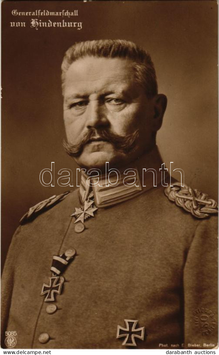 ** T2 Generalfeldmarschall Von Hindenburg / A Weimari Köztársaság államfője, 1933-ban ő Nevezte Ki Hitlert Kancellárrá - Sin Clasificación