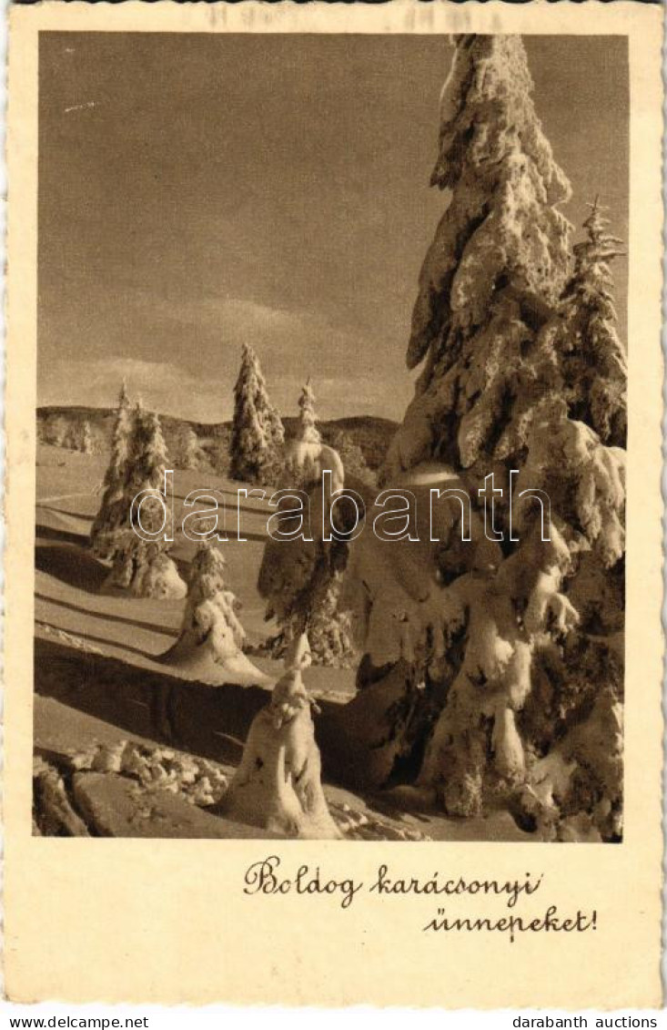 T2/T3 1940 Boldog Karácsonyi ünnepeket! / Christmas Greeting Postcard, Winter (EK) - Sin Clasificación