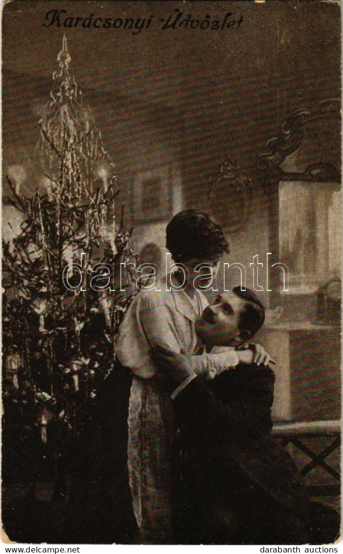 ** T2/T3 Karácsonyi üdvözlet / Christmas Greeting With Romantic Couple (EK) - Sin Clasificación