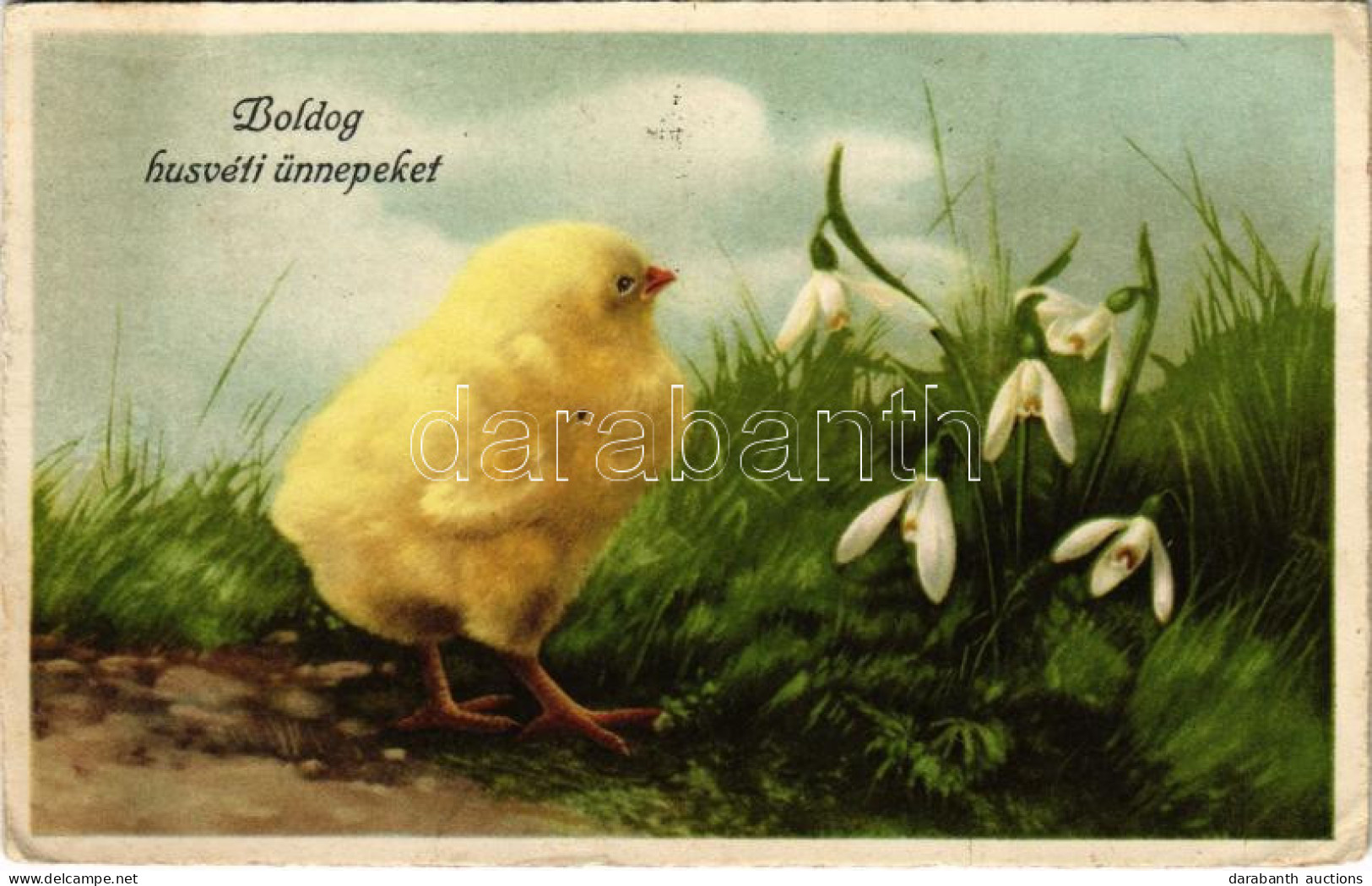 T2/T3 1942 Boldog Húsvéti ünnepeket! / Easter Greeting Art Postcard, Chicken And Flowers. Pittius (EK) - Ohne Zuordnung