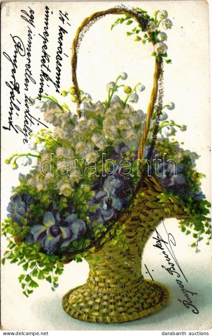 * T2 1900 Flower Basket, Litho (Rb) - Unclassified