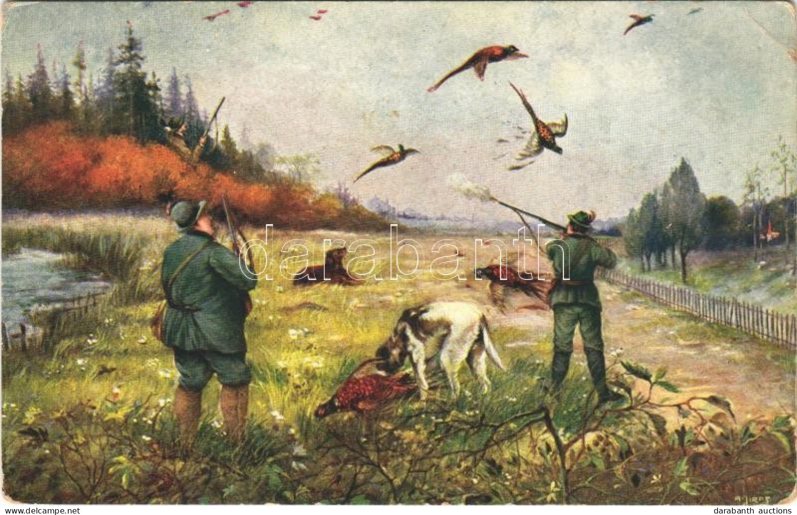 T2/T3 1915 Hunter Art Postcard S: A. Jiras (EK) - Ohne Zuordnung