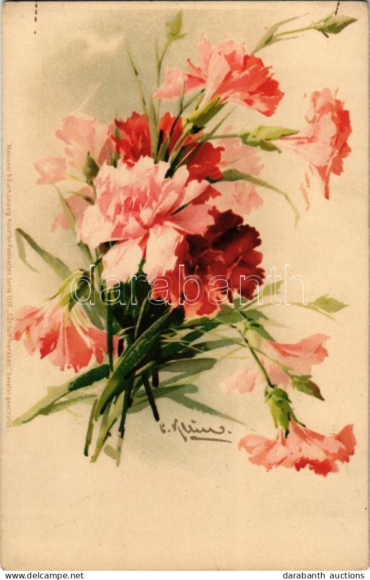 ** T2 Flowers. Meissner & Buch Künstler-Postkarten Serie 1130. "Zur Sommerszeit" Litho S: C. Klein - Sin Clasificación