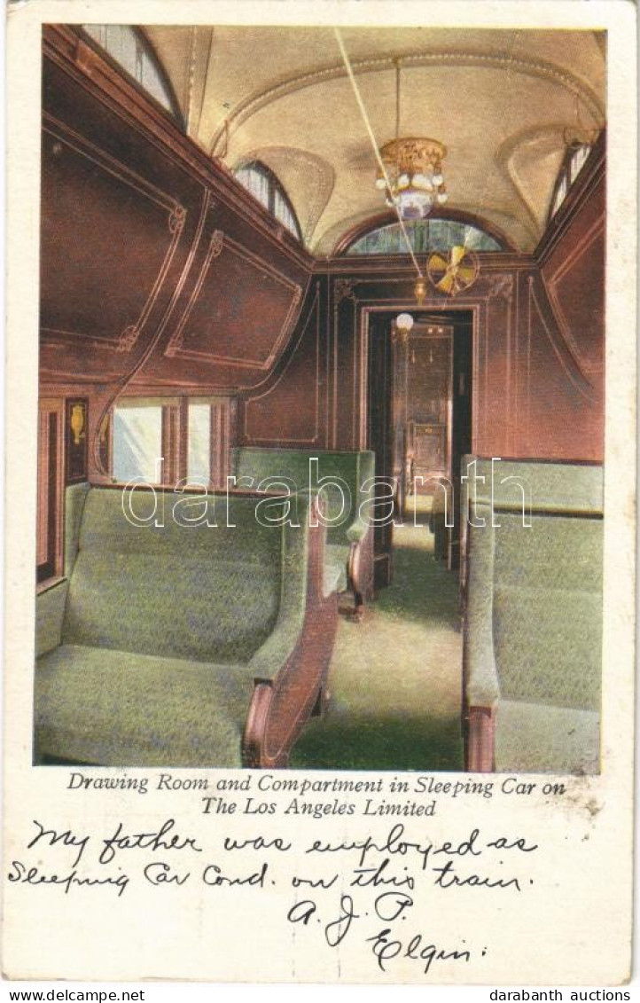 T2/T3 1907 Drawing Room And Compartment In A Sleeping Car On The Los Angeles Limited Passenger Train (EK) - Unclassified