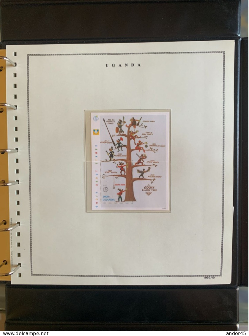 1992 ANNATA COMPLETA COLLEZIONE WALT DISNEY DA TUTTE LE PARTI DEL MONDO  MONTATA SU ALBUM CONTENENTE   FRANCOBOLLI SINGO - Collections (en Albums)