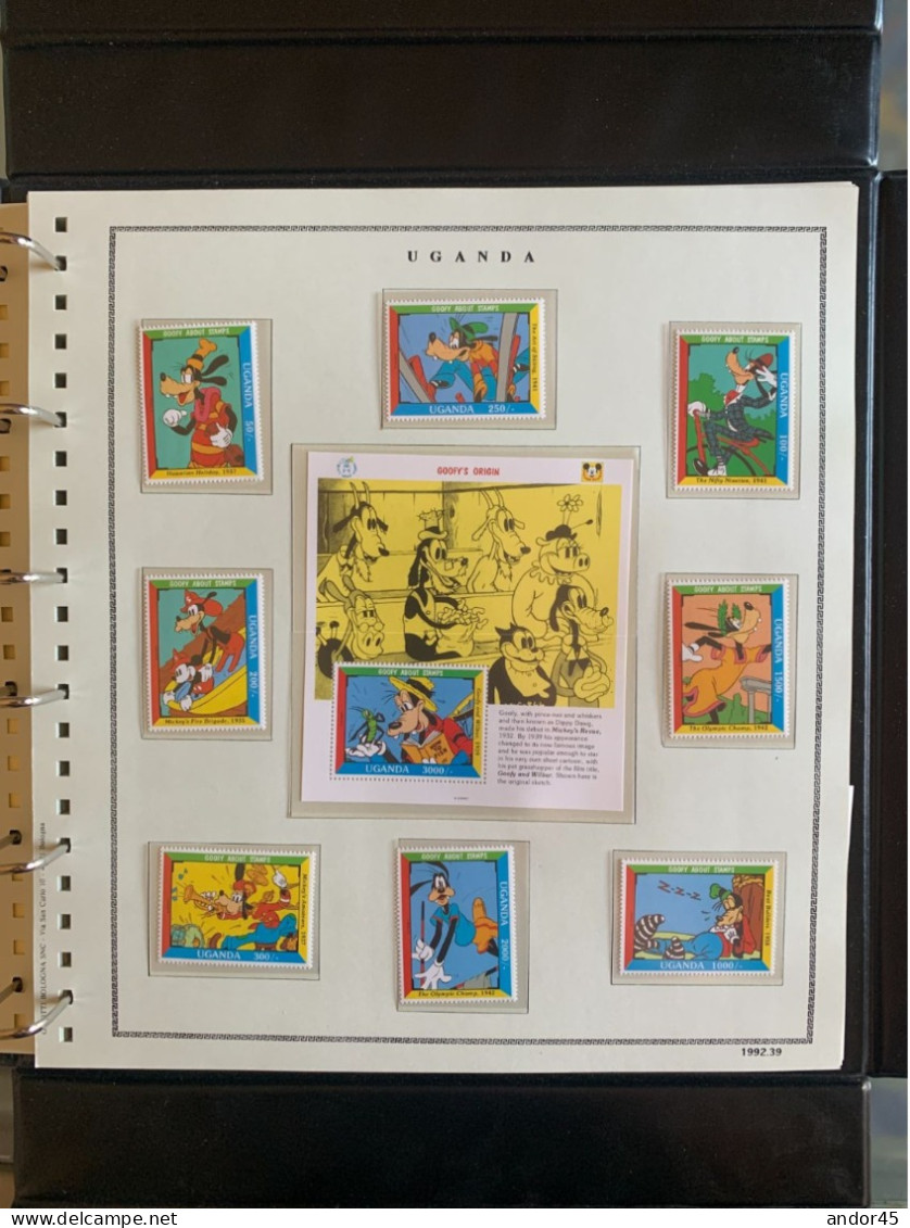 1992 ANNATA COMPLETA COLLEZIONE WALT DISNEY DA TUTTE LE PARTI DEL MONDO  MONTATA SU ALBUM CONTENENTE   FRANCOBOLLI SINGO - Collections (en Albums)