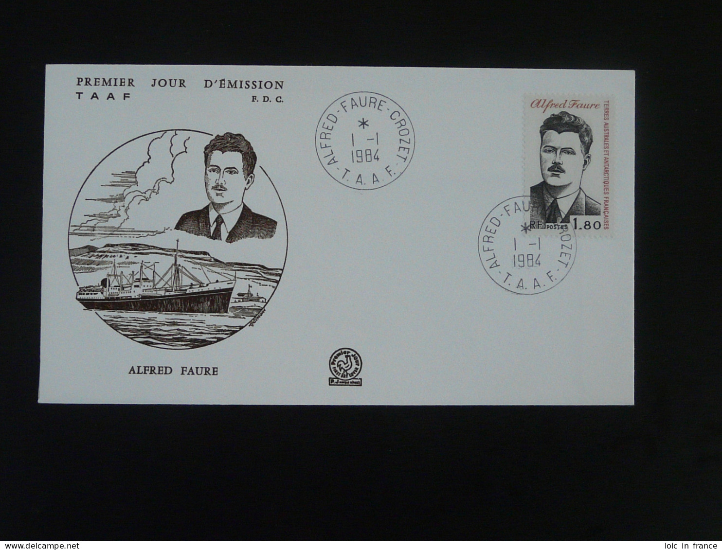 FDC Explorateur Polar Explorer Alfred Faure TAAF 1984 (ex 1) - Polarforscher & Promis