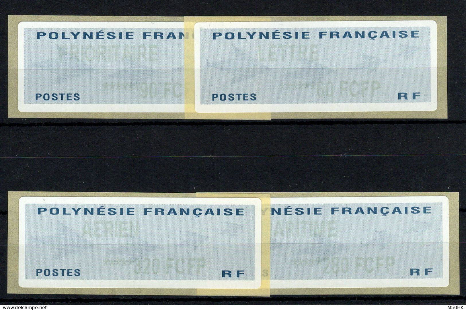 Polynesie - Distributeurs - YV 8 à 11 N** MNH Luxe Complète , Cote 20,50 Euros , Pas Courant - Franking Labels