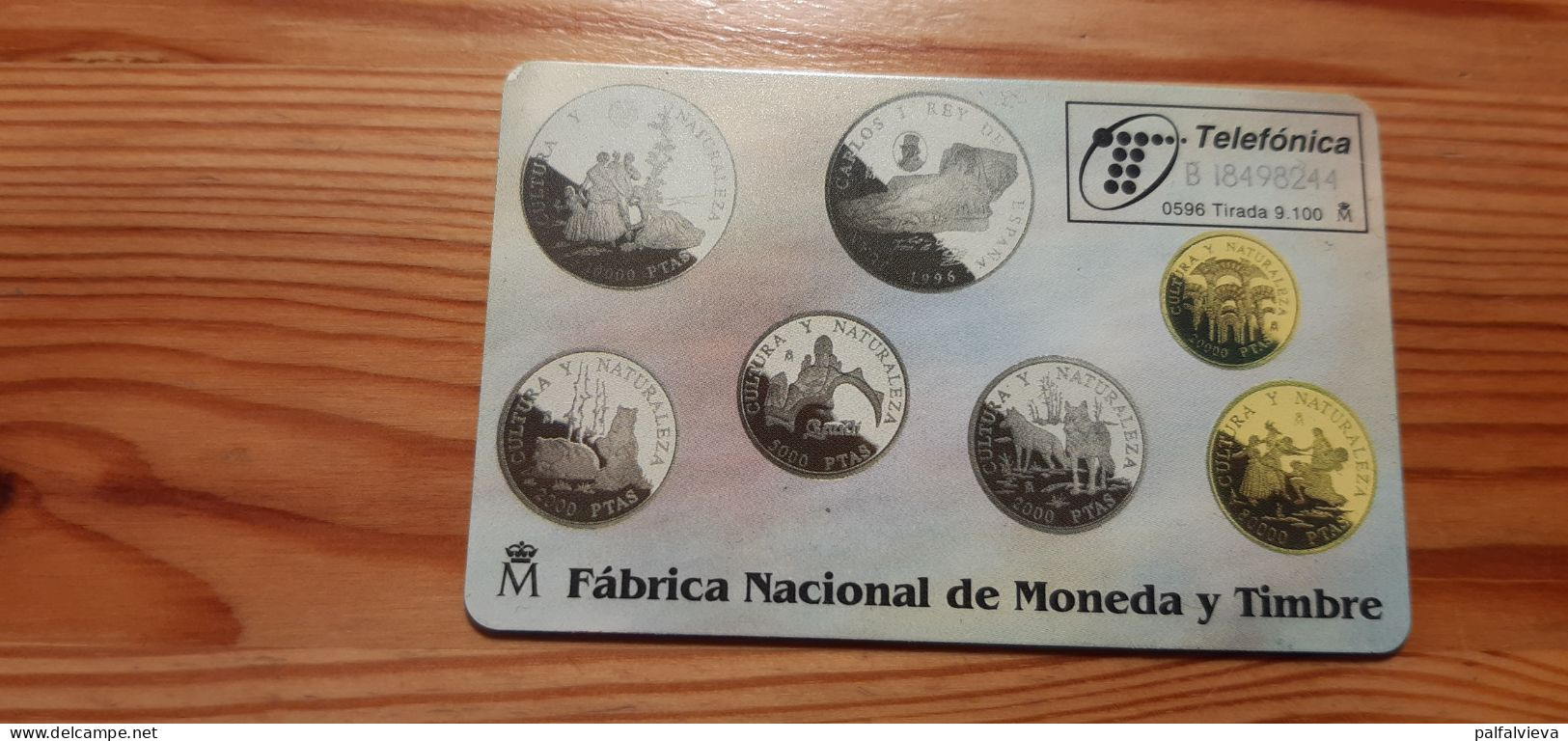 Phonecard Spain - Cultura Naturaleza, Painting, Woman, Money, Coin 9.100 Ex. - Privé-uitgaven