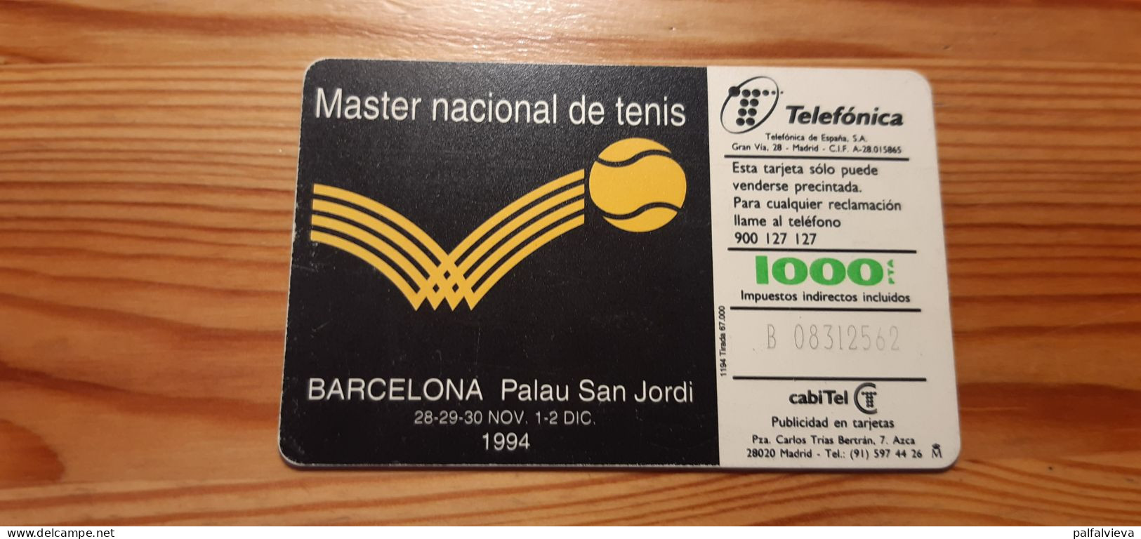 Phonecard Spain - Páginas Amarillas, Tennis 67.000 Ex. - Emissions Privées
