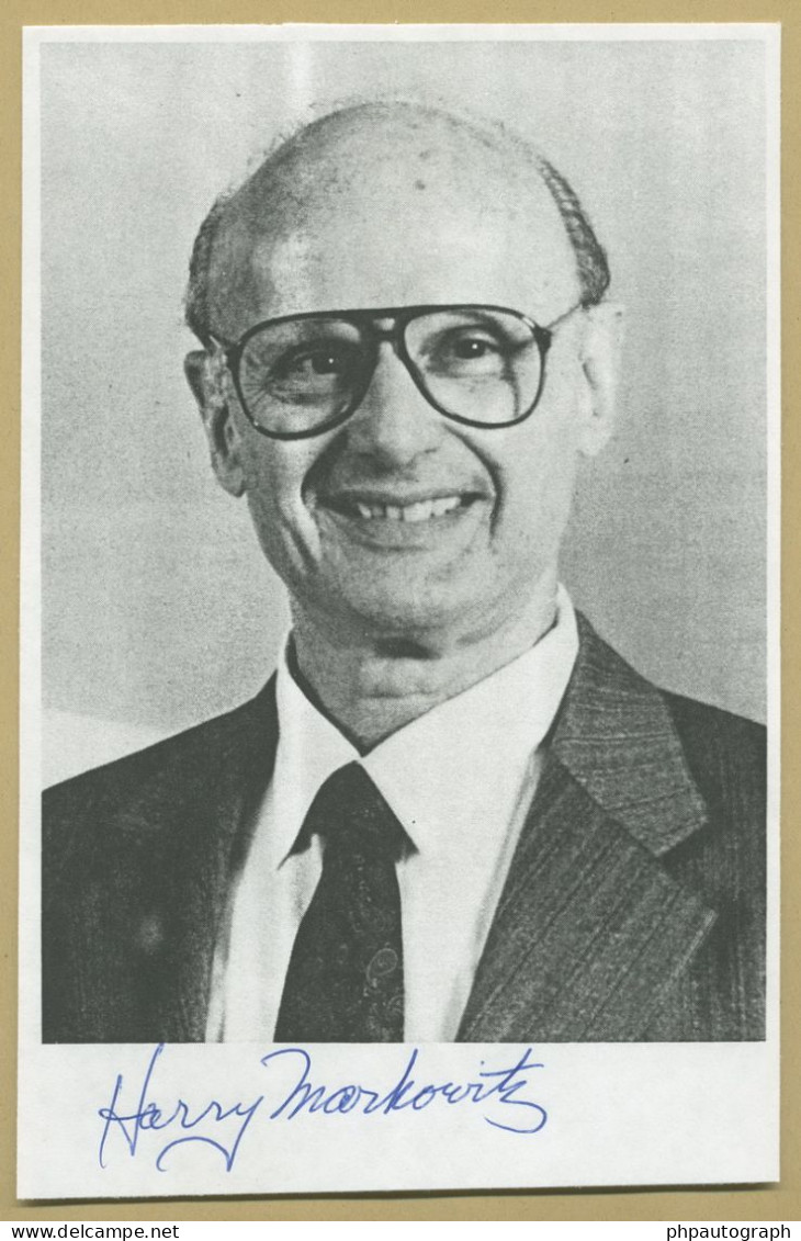 Harry Markowitz (1927-2023) - American Economist - Signed Photo - Nobel Prize - Erfinder Und Wissenschaftler