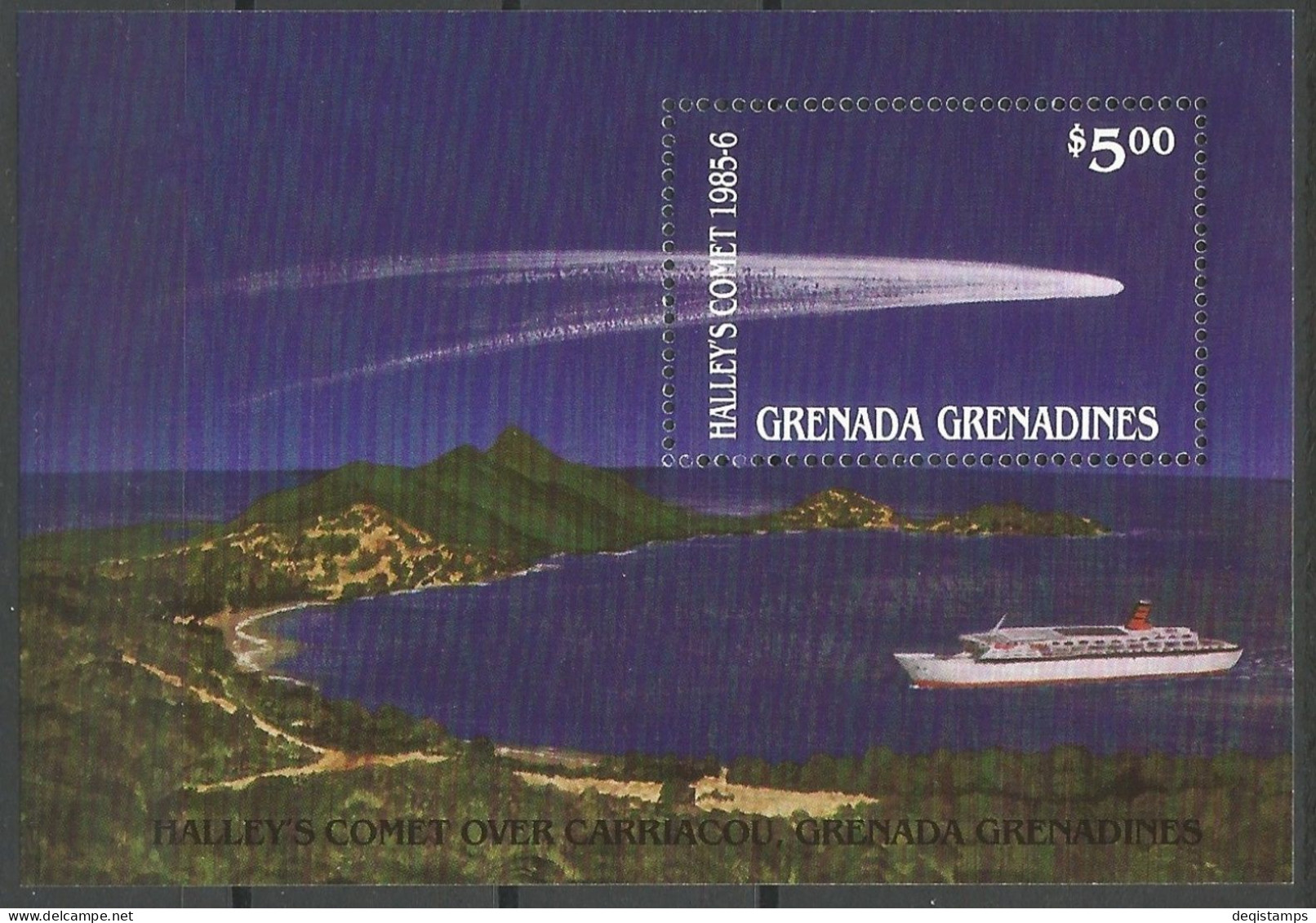 Grenada Grenadines 1986  Space Halley's Comet Set + MSS  MNH** - América Del Norte