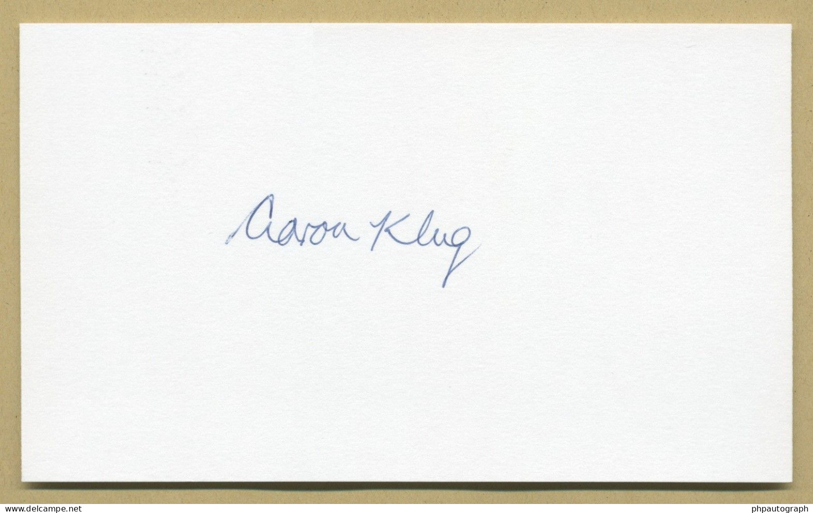 Aaron Klug (1926-2018) - British Biophysicist - Signed Card + Photo - Nobel - Inventeurs & Scientifiques