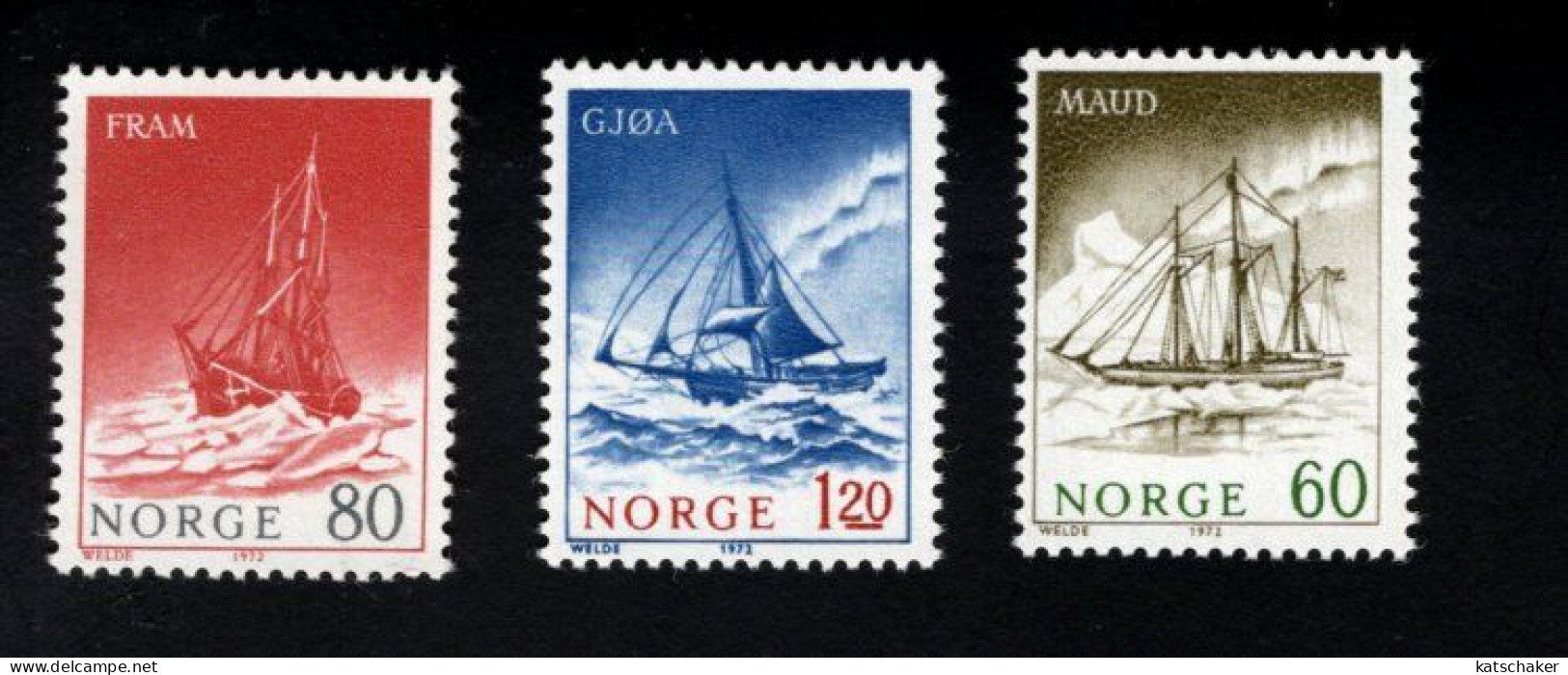 1870133085 1972 (XX)  SCOTT 596 598 POSTFRIS MINT NEVER HINGED - POLAR EXPLORATION SHIPS - Ungebraucht