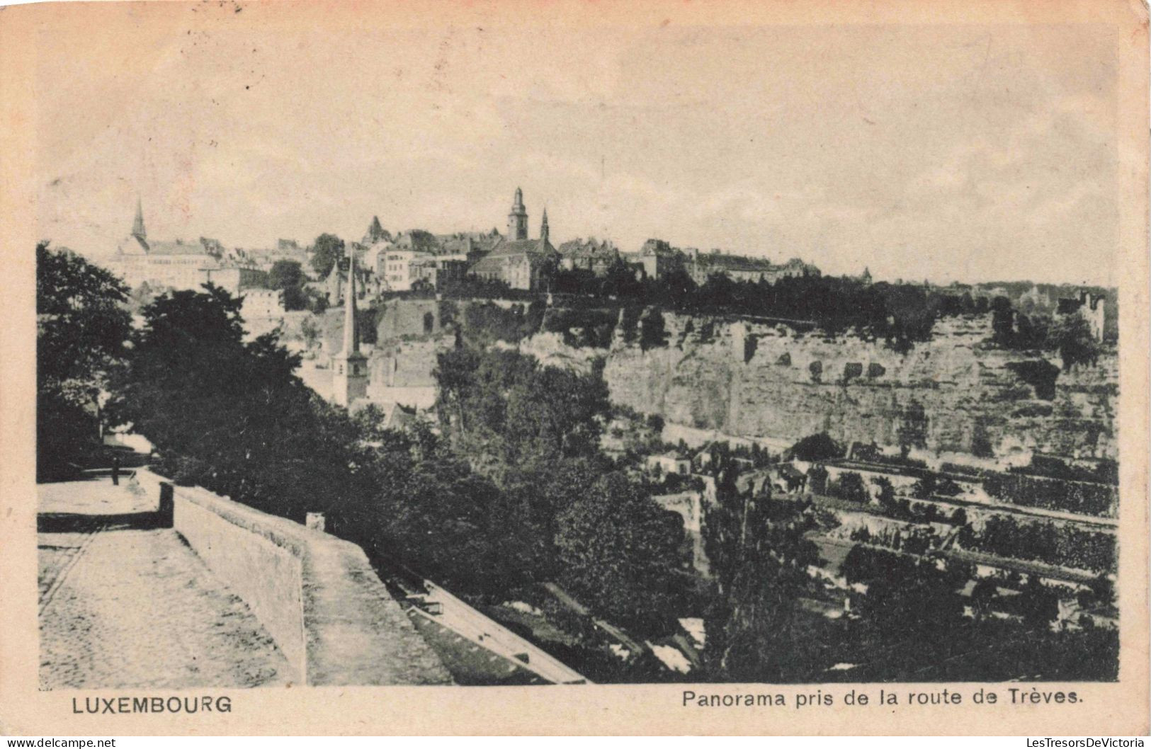 LUXEMBOURG -  Panorama Pris De La Route De Trèves - Carte Postal Ancienne - Luxemburgo - Ciudad