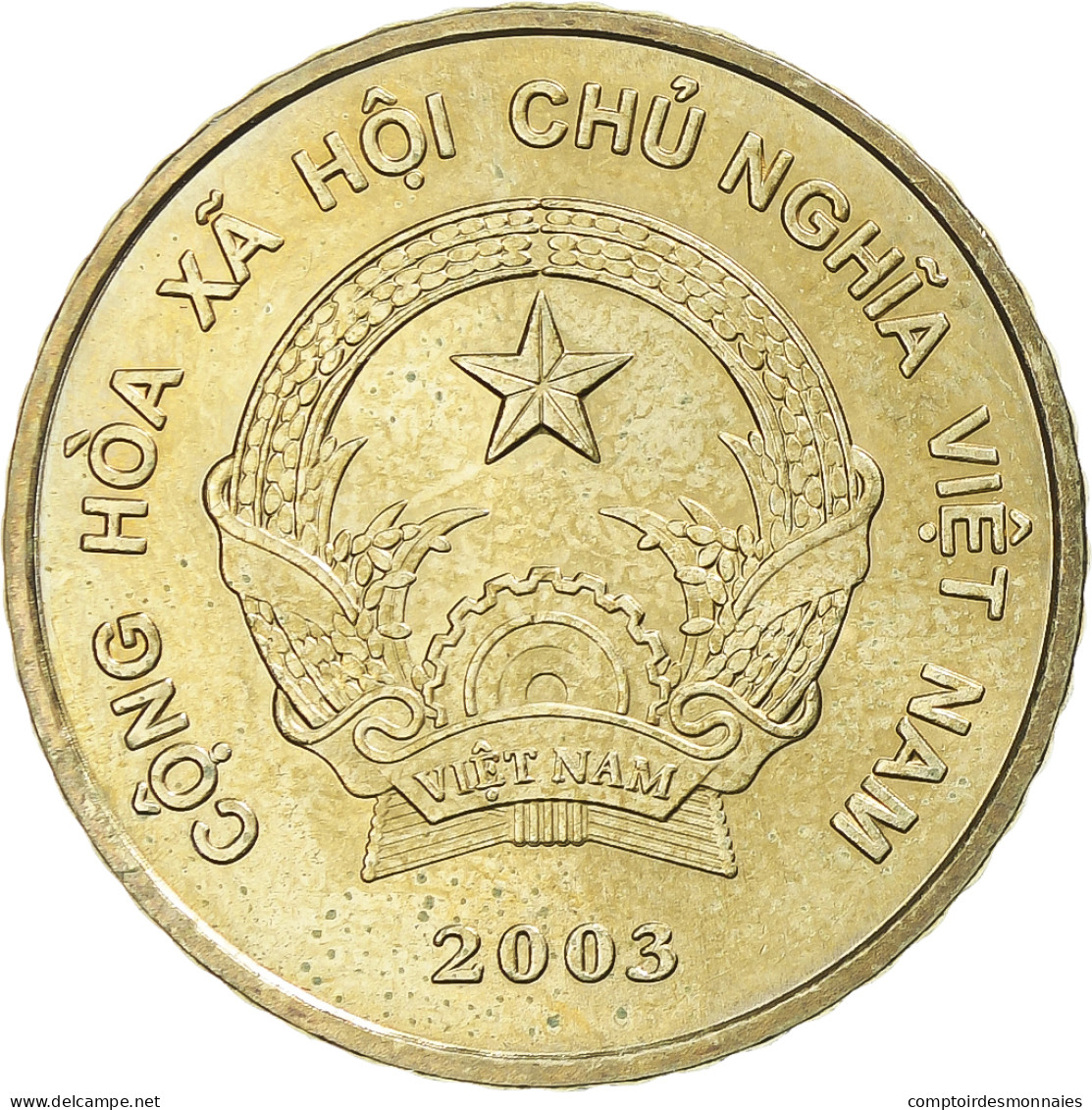 Monnaie, Viet Nam, SOCIALIST REPUBLIC, 5000 Dông, 2003, Vantaa, SPL, Laiton - Viêt-Nam