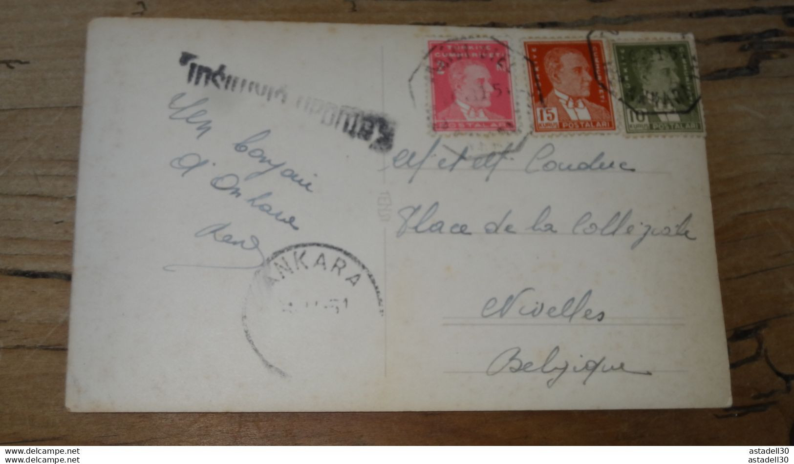 Carte Postale Avec 3 Timbres, TURQUIE, ORTAKOY A ISTANBUL  ............. 8728 - Briefe U. Dokumente