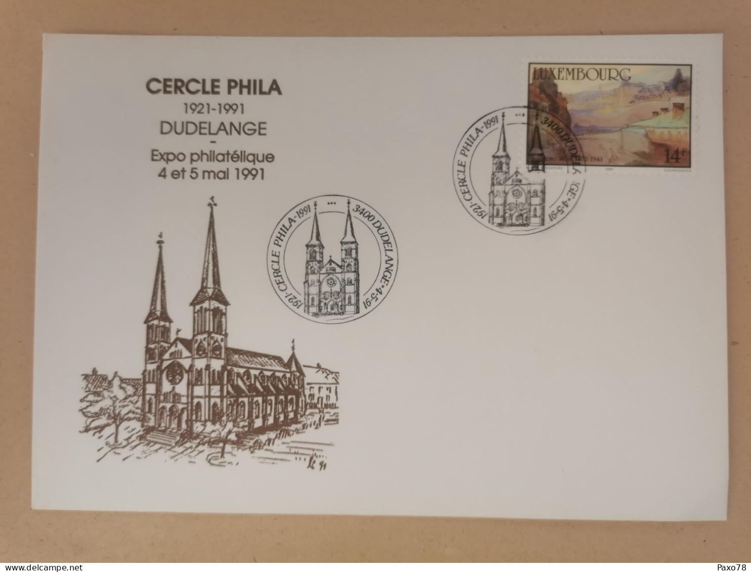 FDC, Cercle Philatélique Dudelange 1991 - FDC