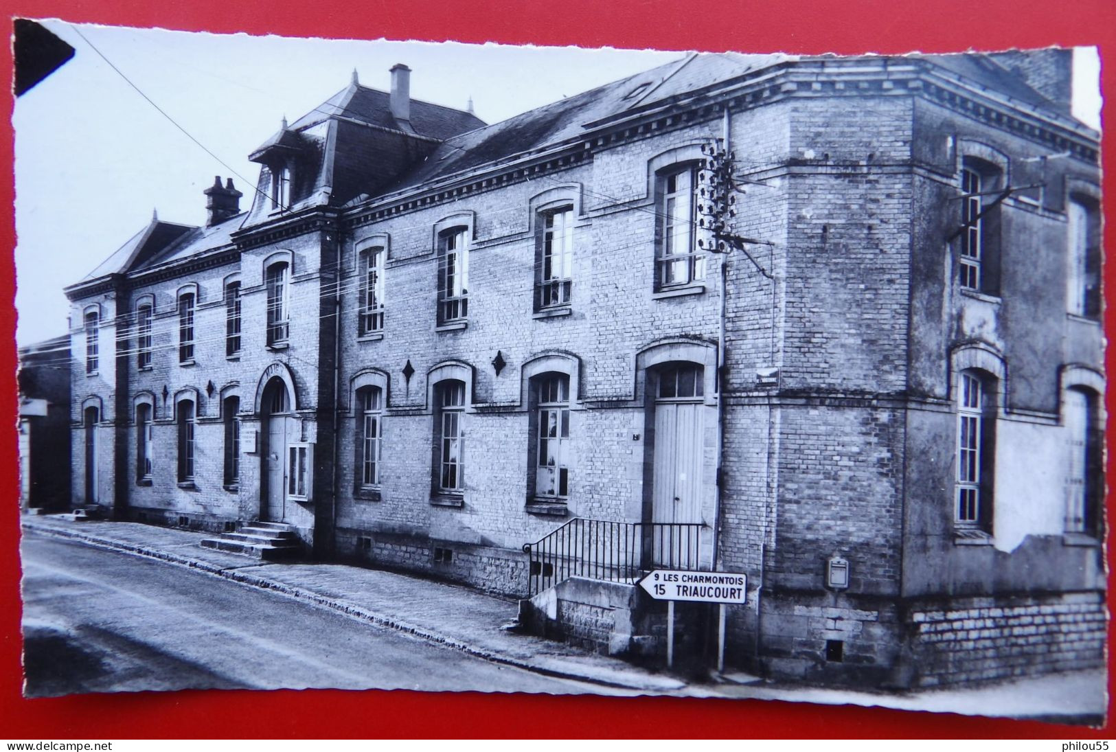 RARE Cpsm 51 GIVRY En ARGONNE ,  MAIRIE   ECOLE - Givry En Argonne