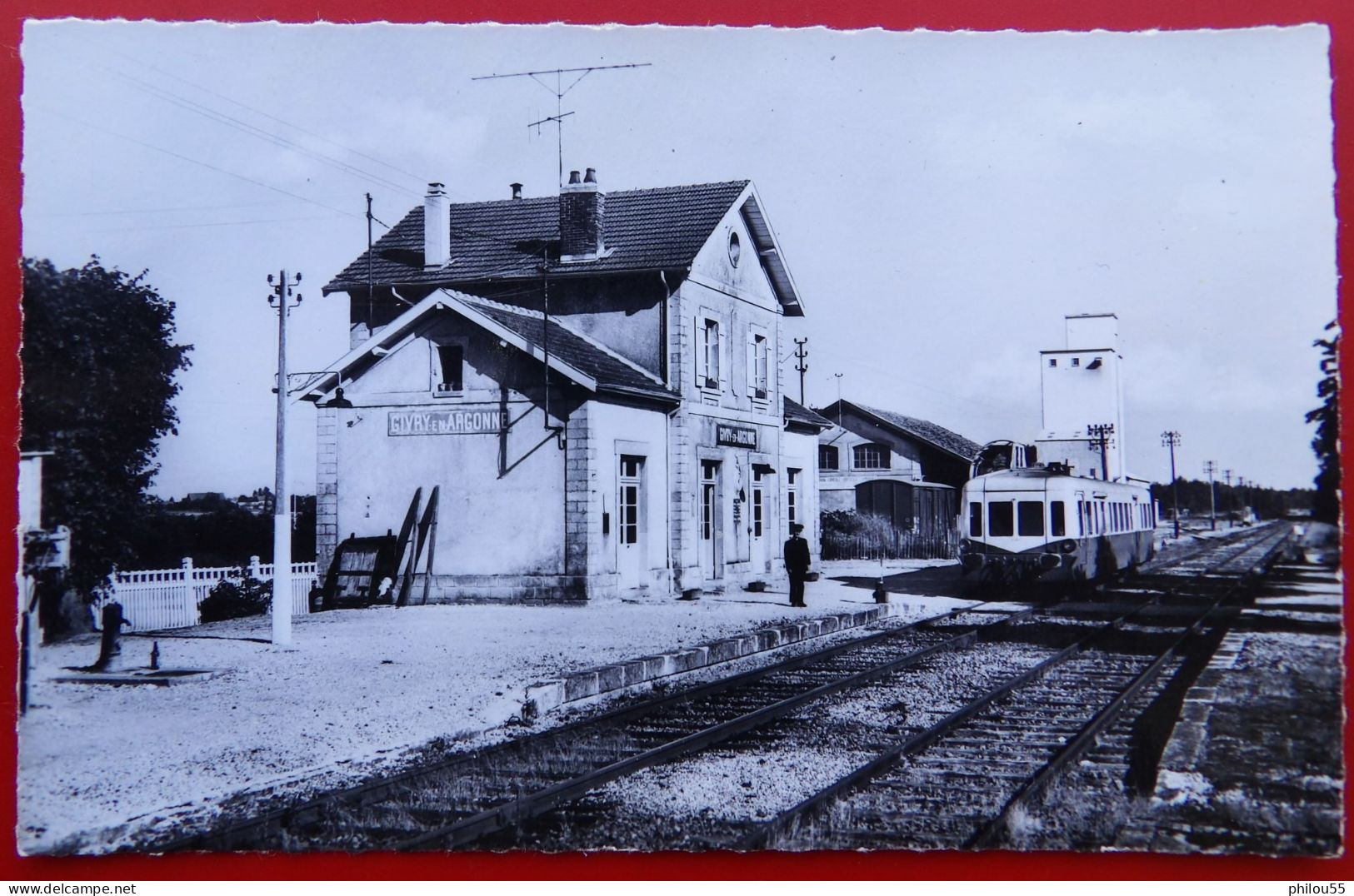 Cpsm 51 GIVRY En ARGONNE ,  GARE  TRAIN La Derniere - Givry En Argonne