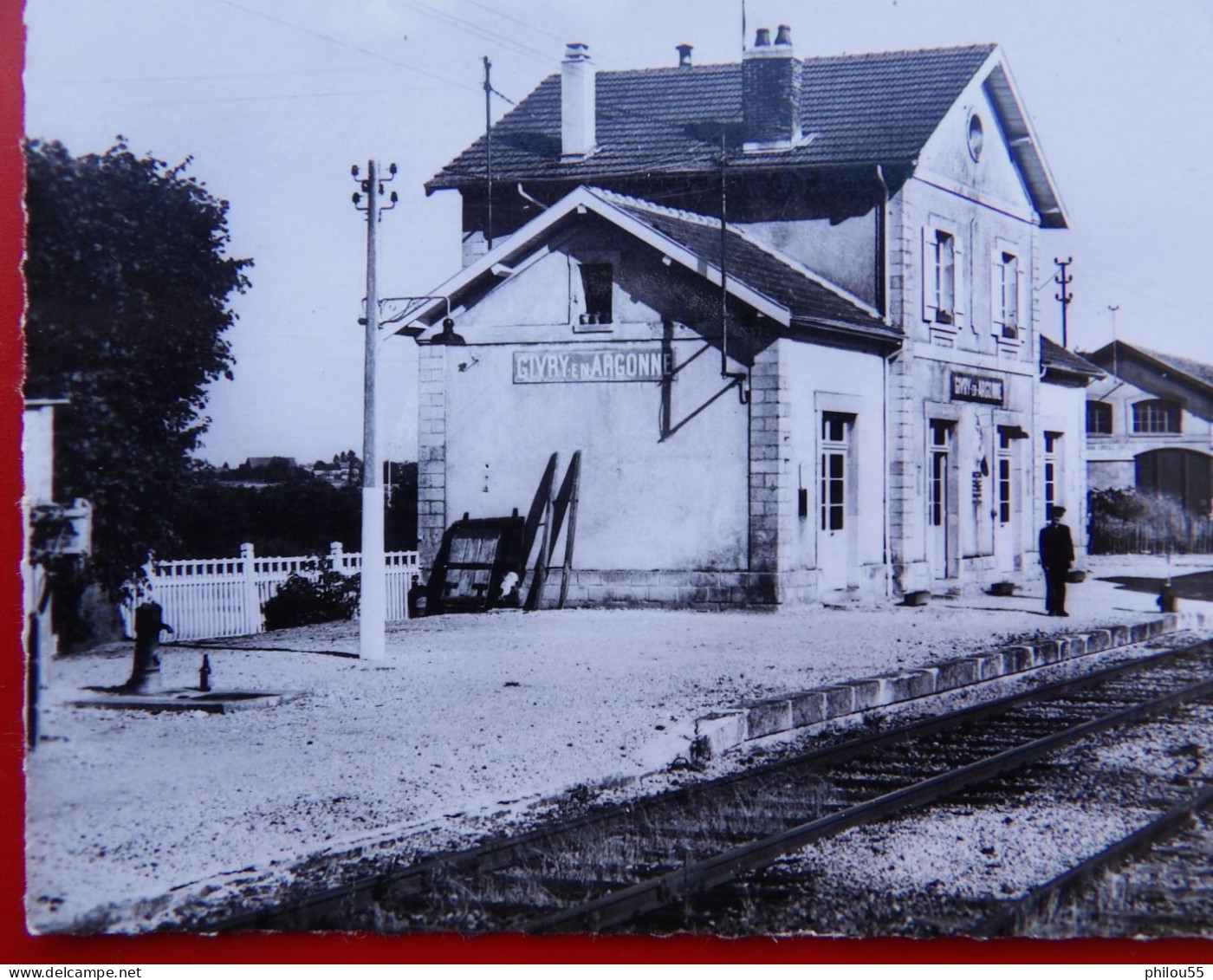 Cpsm 51 GIVRY En ARGONNE ,  GARE  TRAIN La Derniere - Givry En Argonne