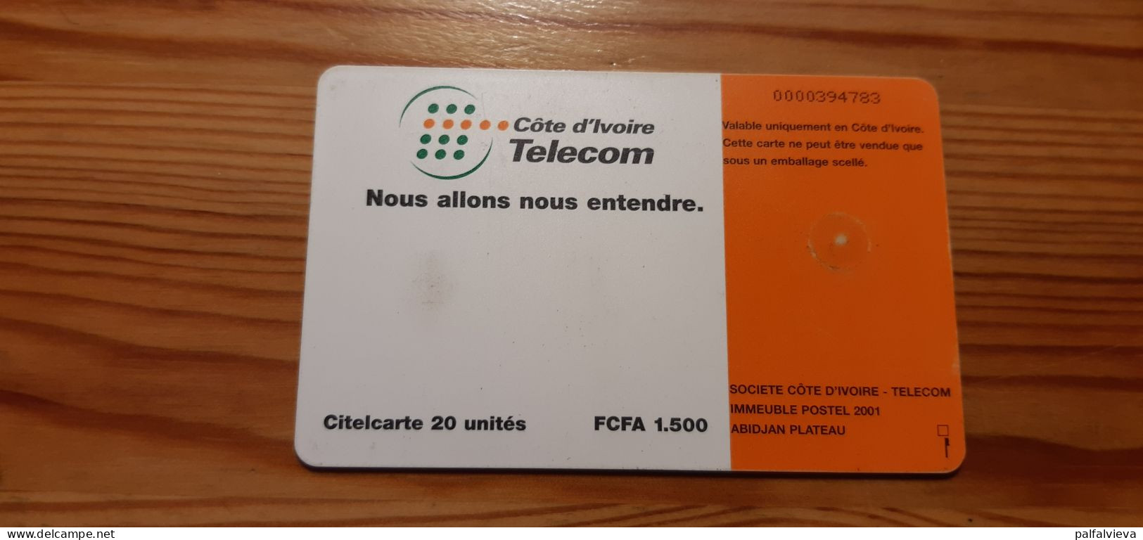 Phonecard Ivory Coast - Côte D'Ivoire