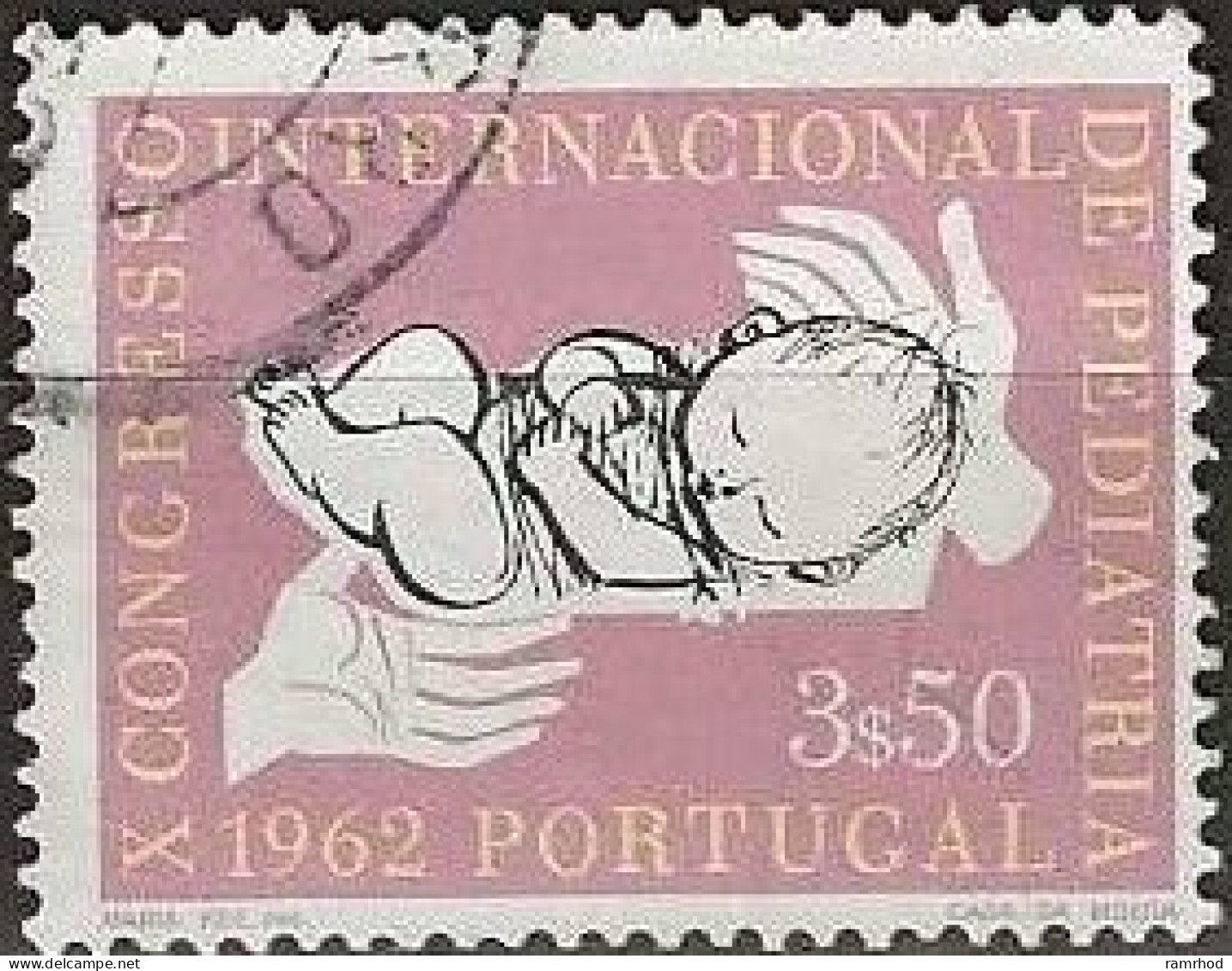 PORTUGAL 1962 Tenth International Paediatrics Congress, Lisbon - 3e.50, Weighing Baby FU - Usado