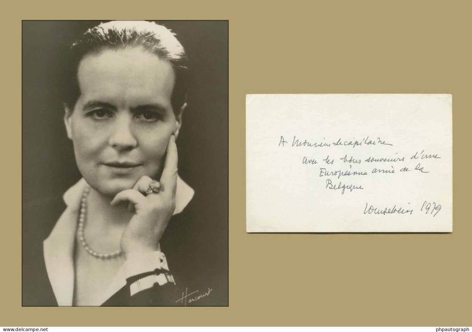 Louise Weiss (1893-1983) - French Feminist & Author - Signed Card + Photo - 1979 - Inventeurs & Scientifiques