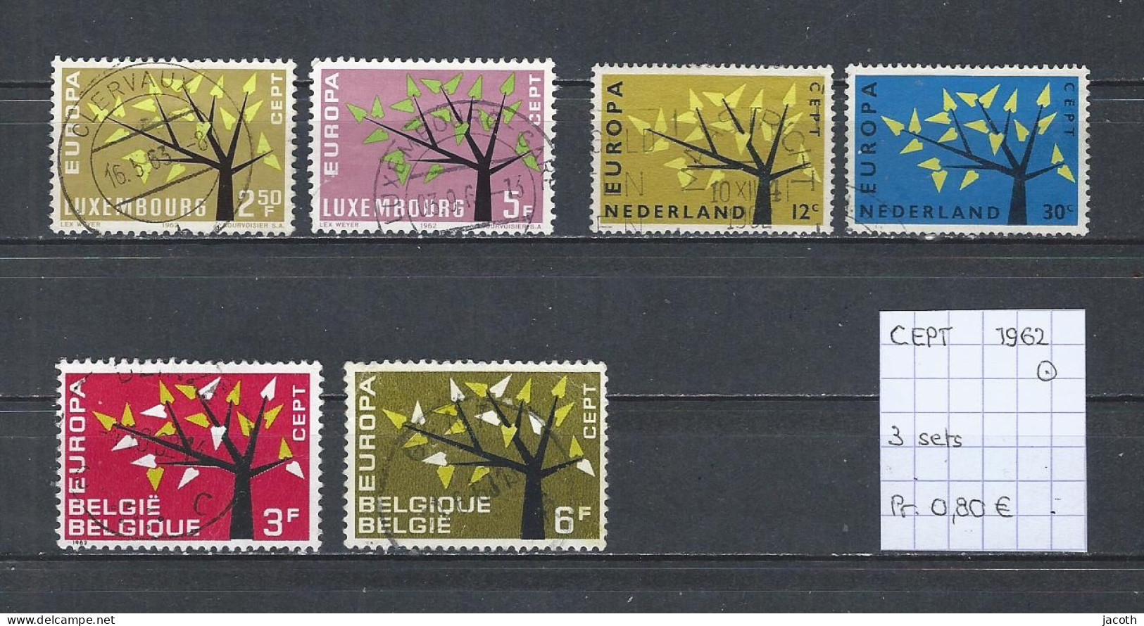 (TJ) Europa CEPT 1962 - 3 Sets (gest./obl./used) - 1962