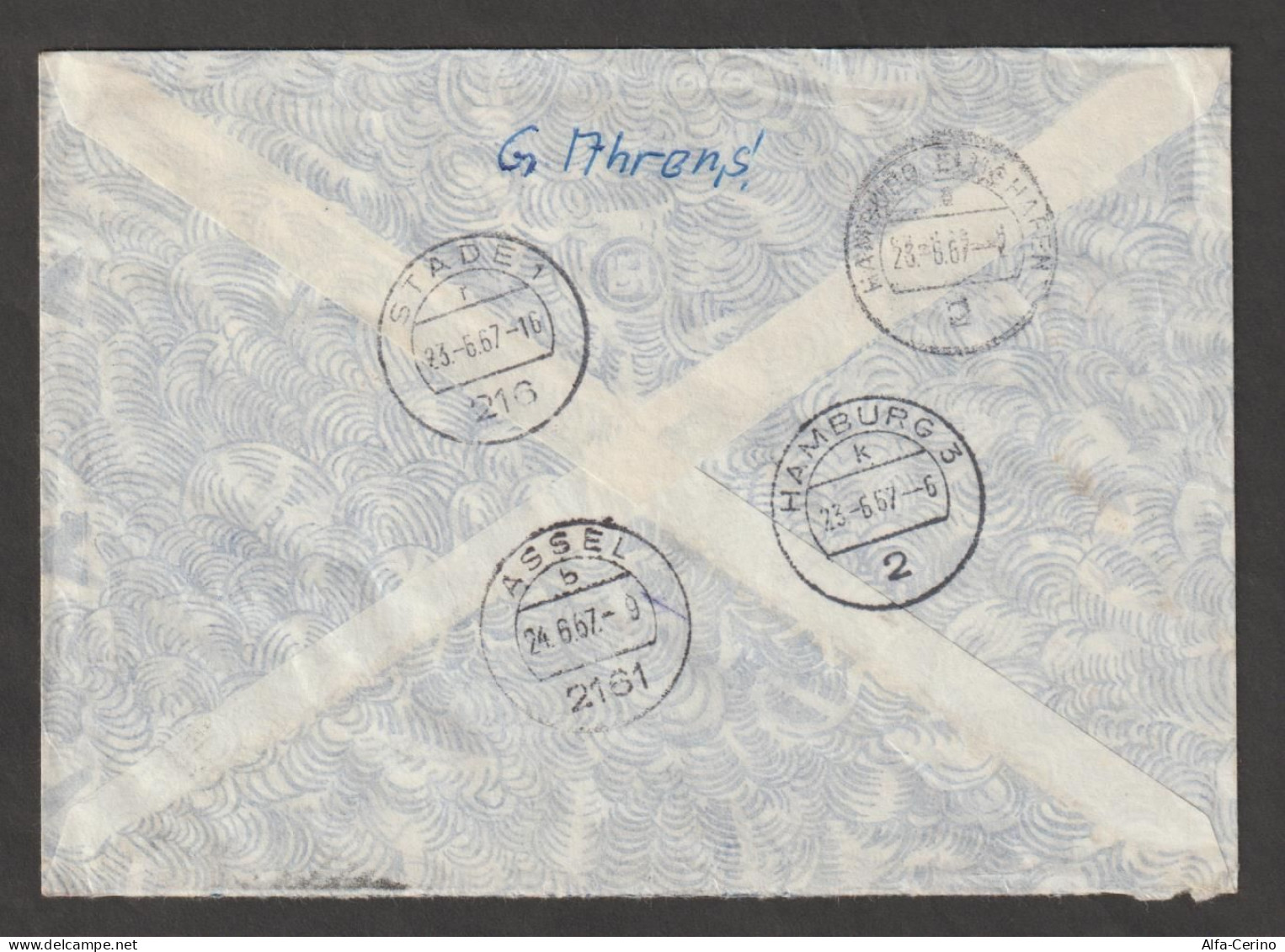FINLAND: 1967 EXPRESS COVERT WITH:  75 M. COUPLE + 45 M. (543x2 + P.A. 8) - TO GERMANY - Cartas & Documentos