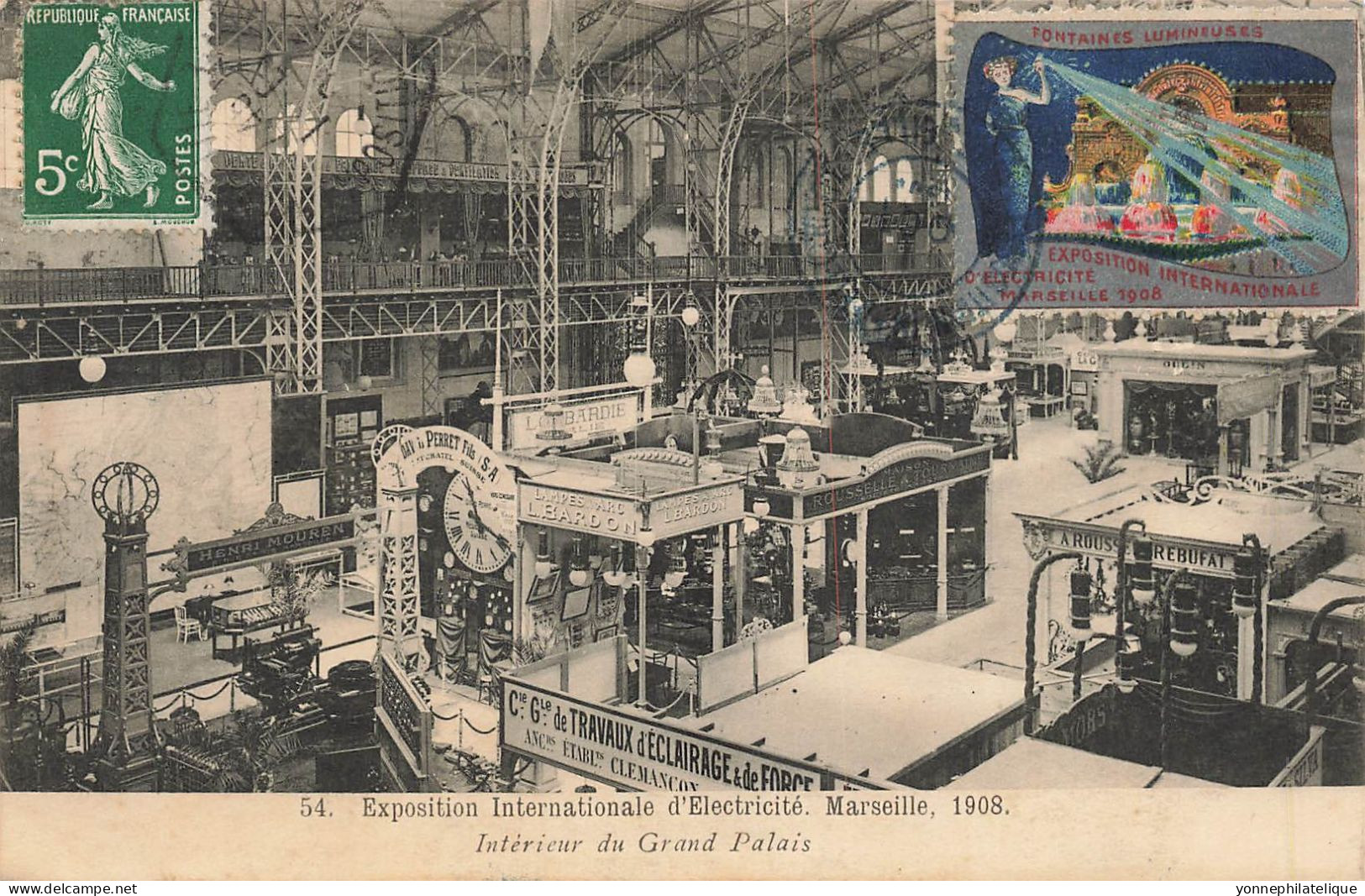 13 - BOUCHES DU RHÔNE - MARSEILLE - Expo Internationale  électricité 1908 Intérieur Du Grand Palais - Superbe - 10067 - Exposition D'Electricité Et Autres