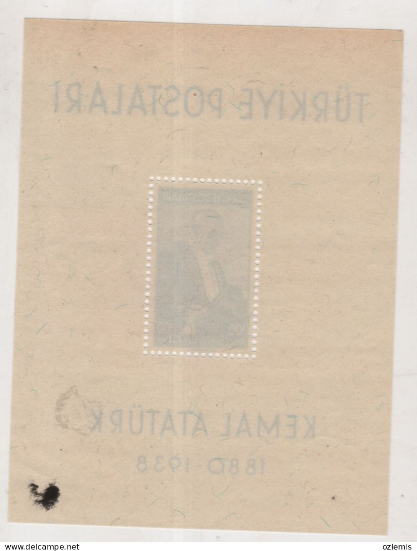 TURKEY,TURKEI,TURQUIE ,1938 ATATURK  ,BLOCKS ,MNH BUT STAINED - Blocks & Sheetlets